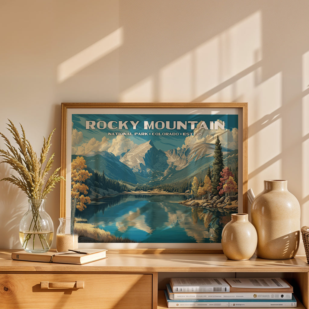 Rocky Mountain National Park Horizontal Vintage Art