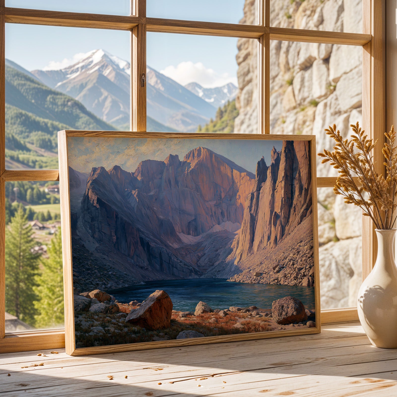 Rocky Mountain National Park Classical Oil Painting