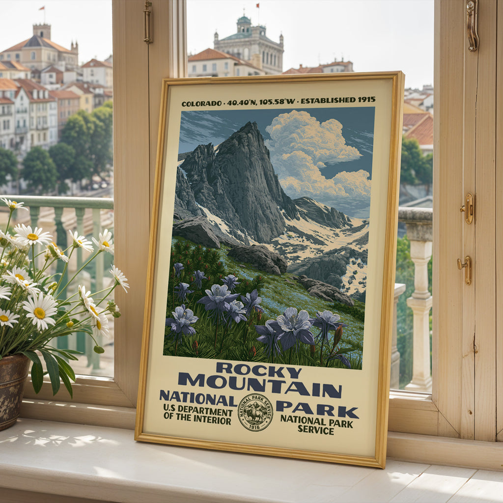 Rocky Mountain National Park Vintage WPA Art