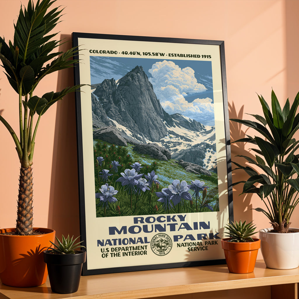 Rocky Mountain National Park Vintage WPA Art
