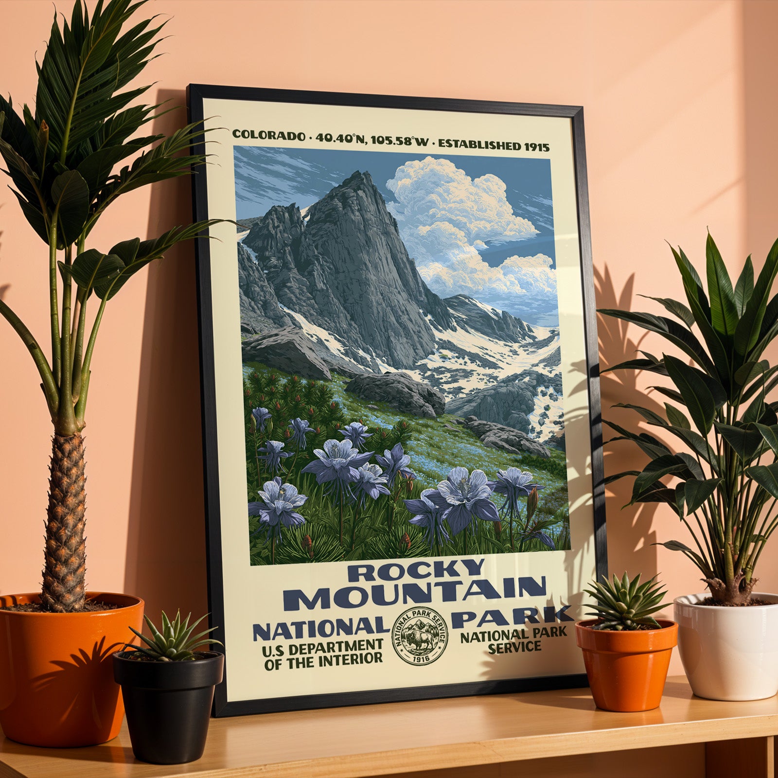 Rocky Mountain National Park Vintage WPA Art