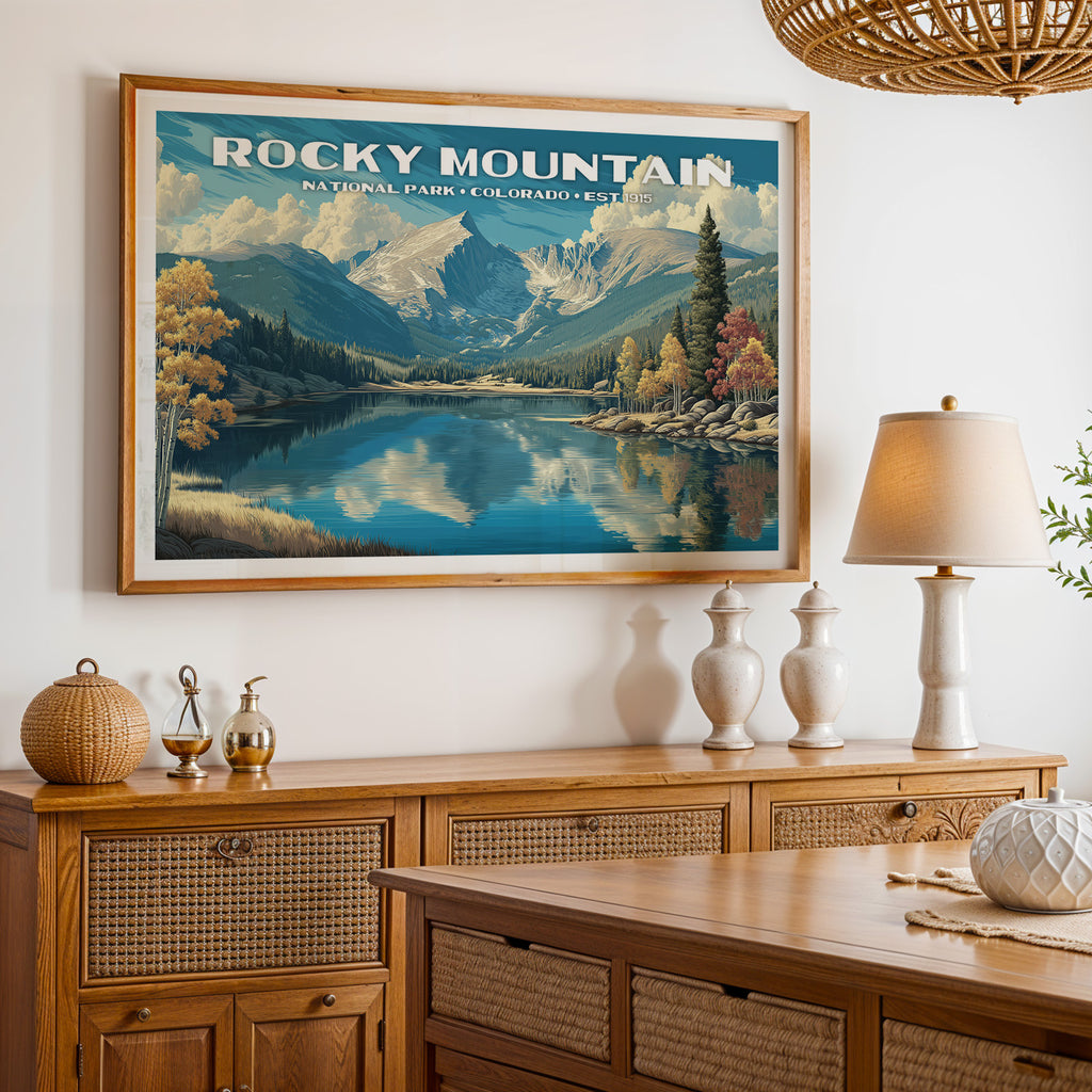 Rocky Mountain National Park Horizontal Vintage Art