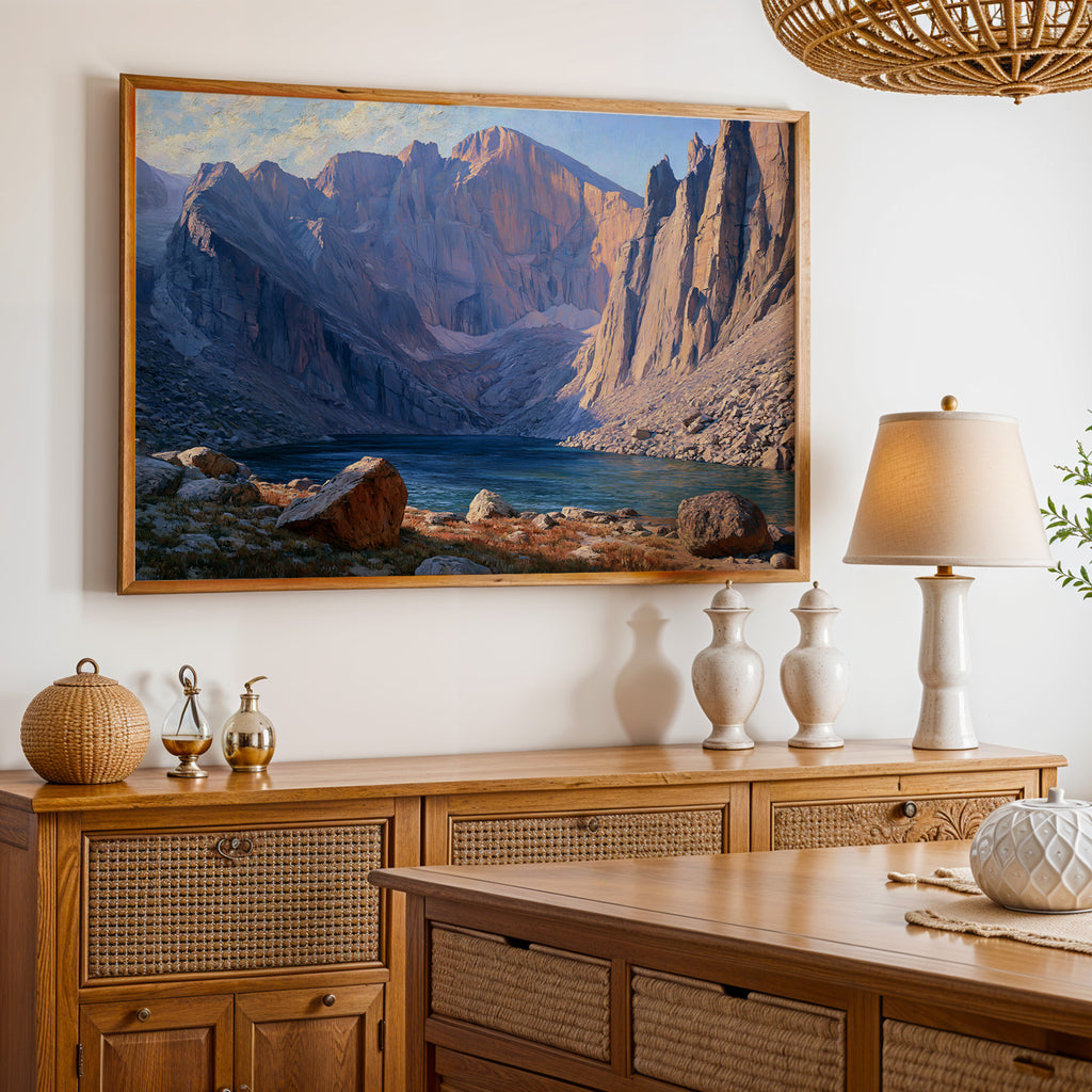 Rocky Mountain National Park Classical Oil Painting