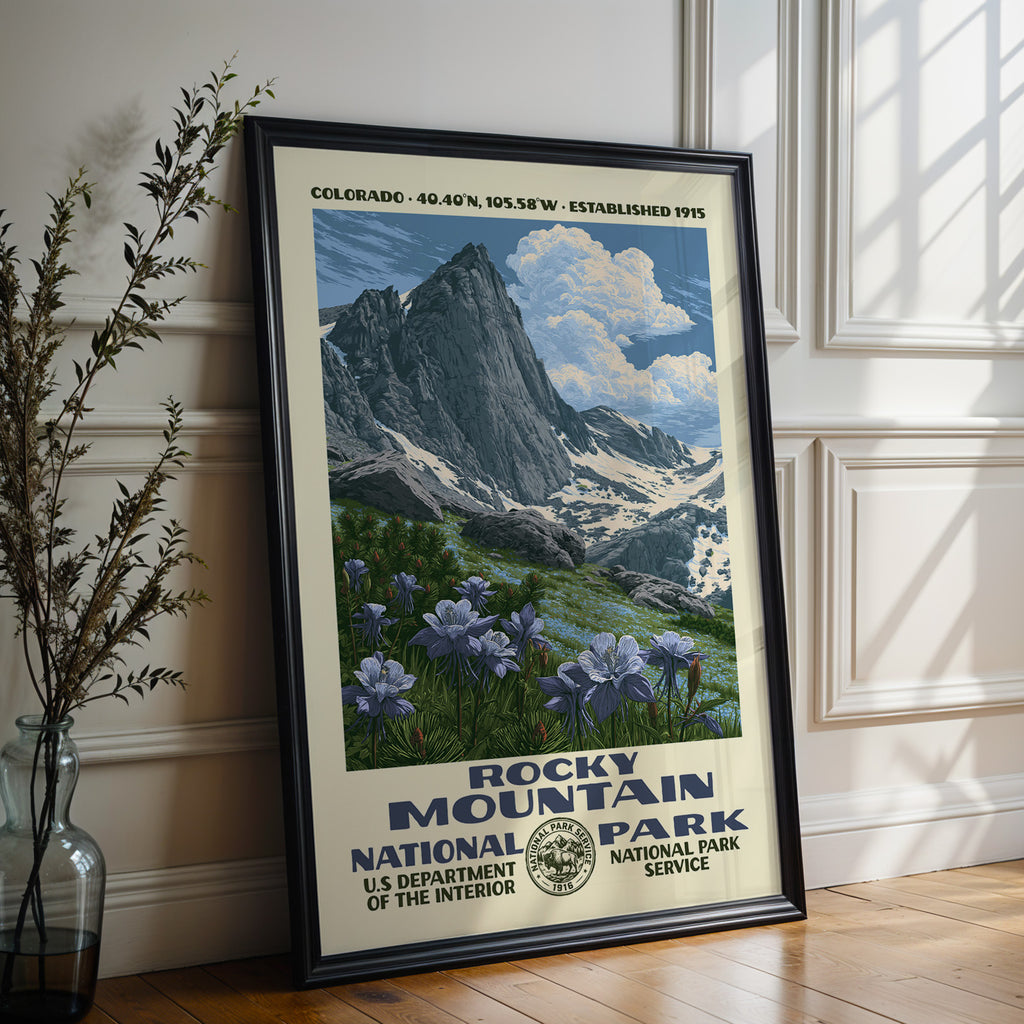 Rocky Mountain National Park Vintage WPA Art