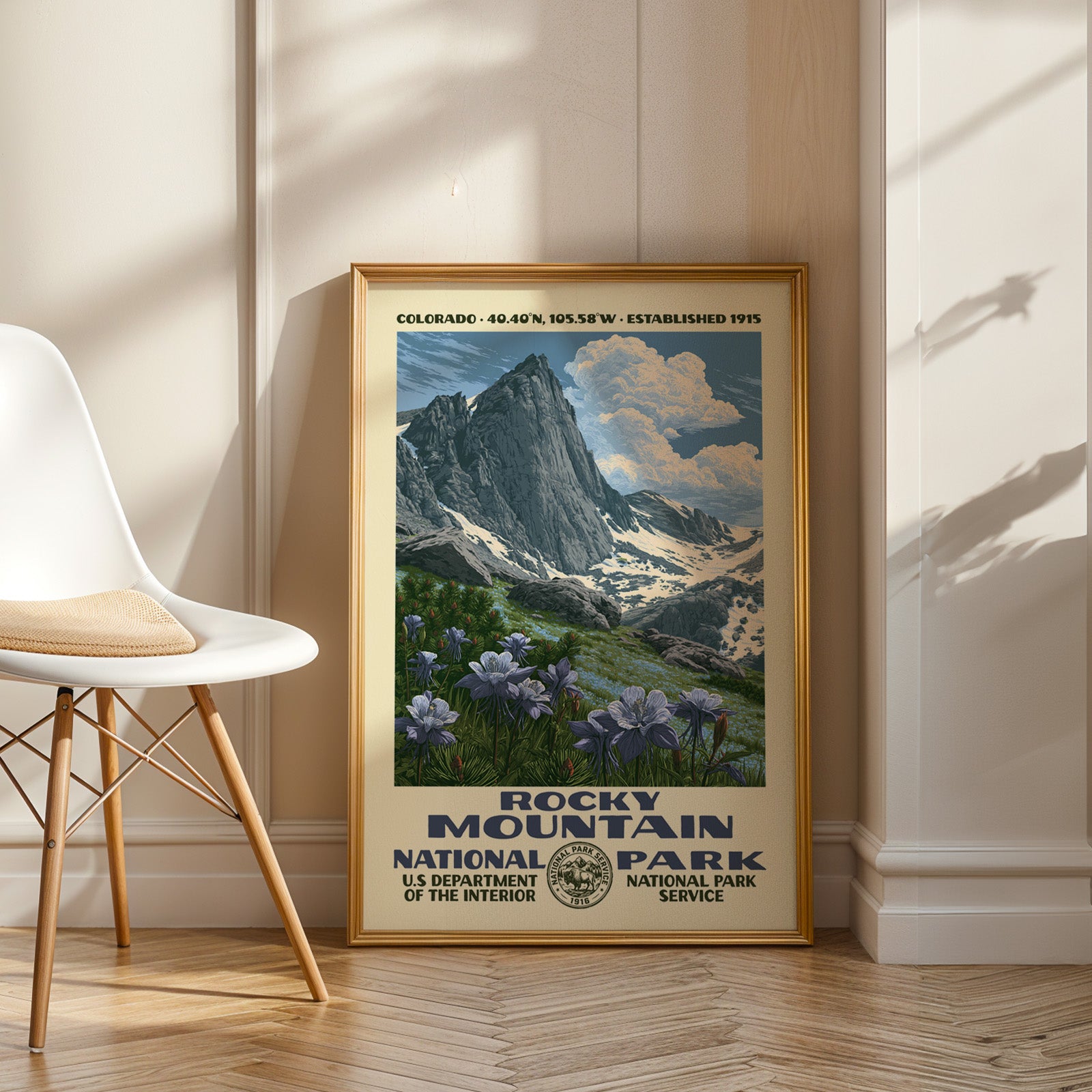 Rocky Mountain National Park Vintage WPA Art