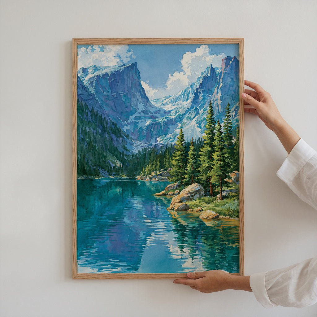 Rocky Mountain National Park Watercolor Art