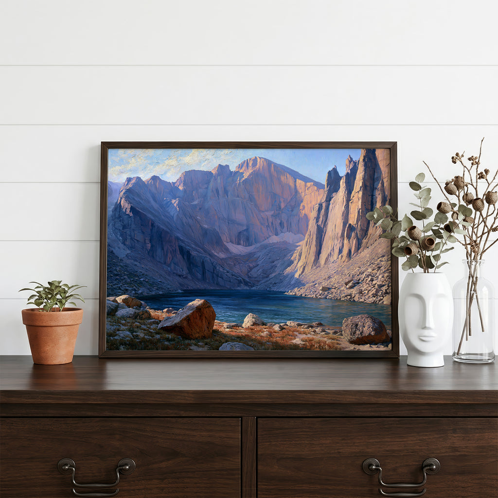 Rocky Mountain National Park Classical Oil Painting
