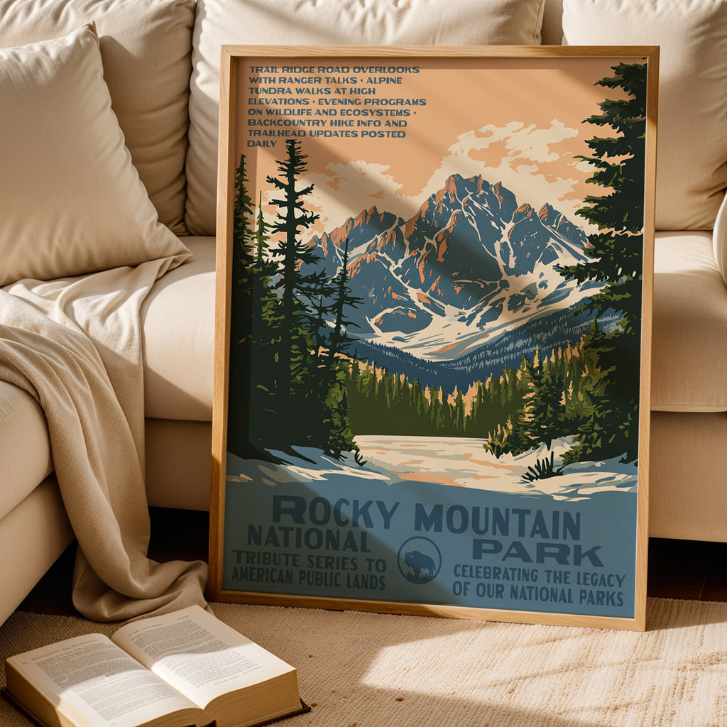 Rocky Mountain National Park Vintage WPA Art