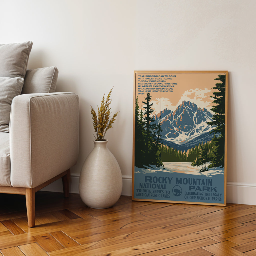 Rocky Mountain National Park Vintage WPA Art