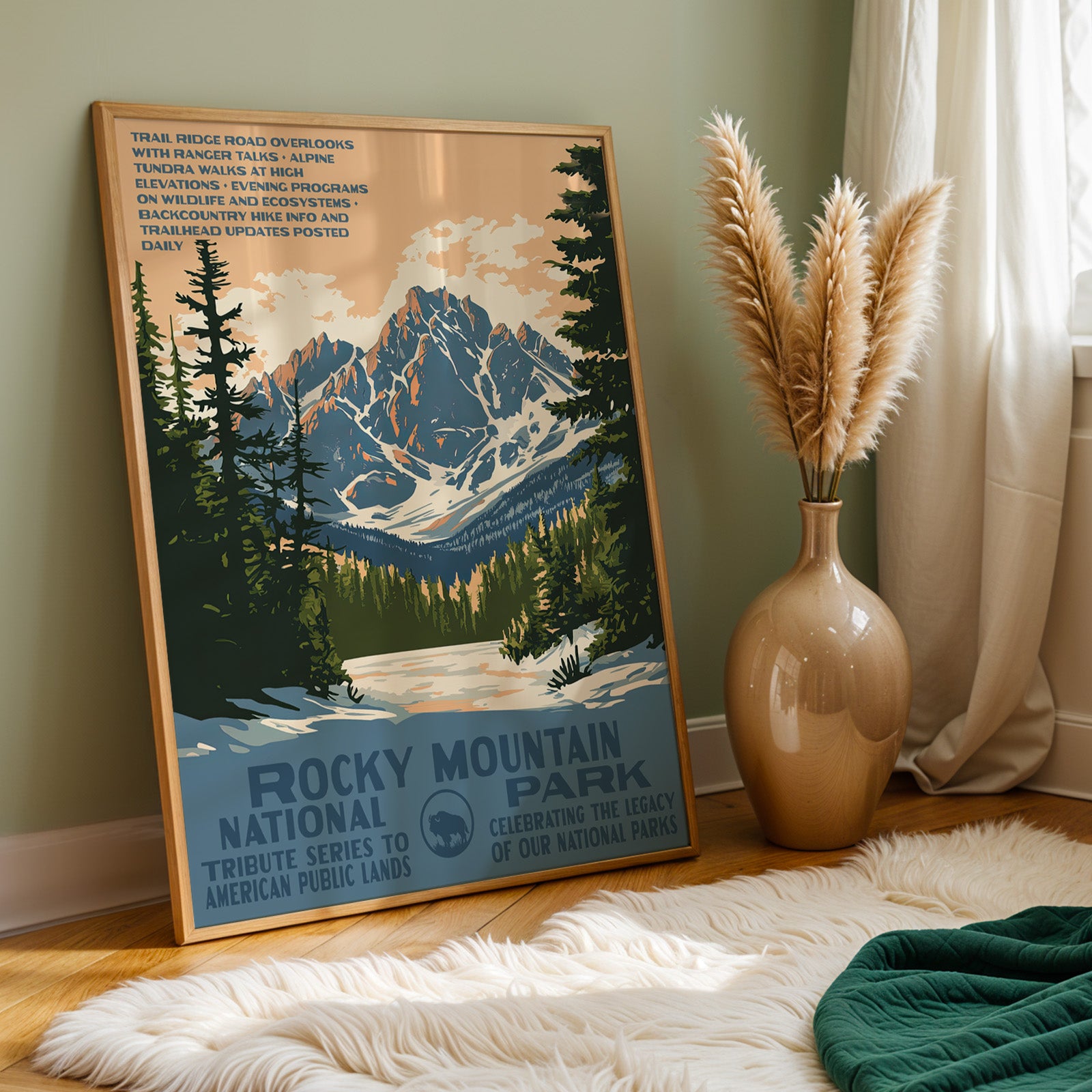 Rocky Mountain National Park Vintage WPA Art
