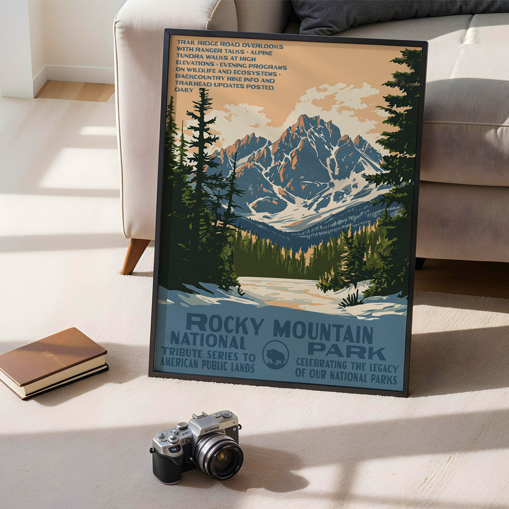 Rocky Mountain National Park Vintage WPA Art