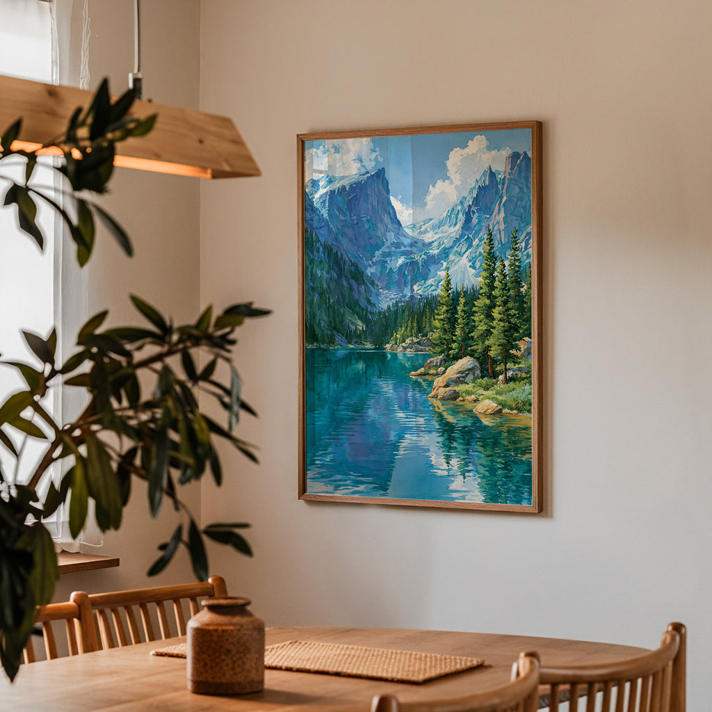 Rocky Mountain National Park Watercolor Art