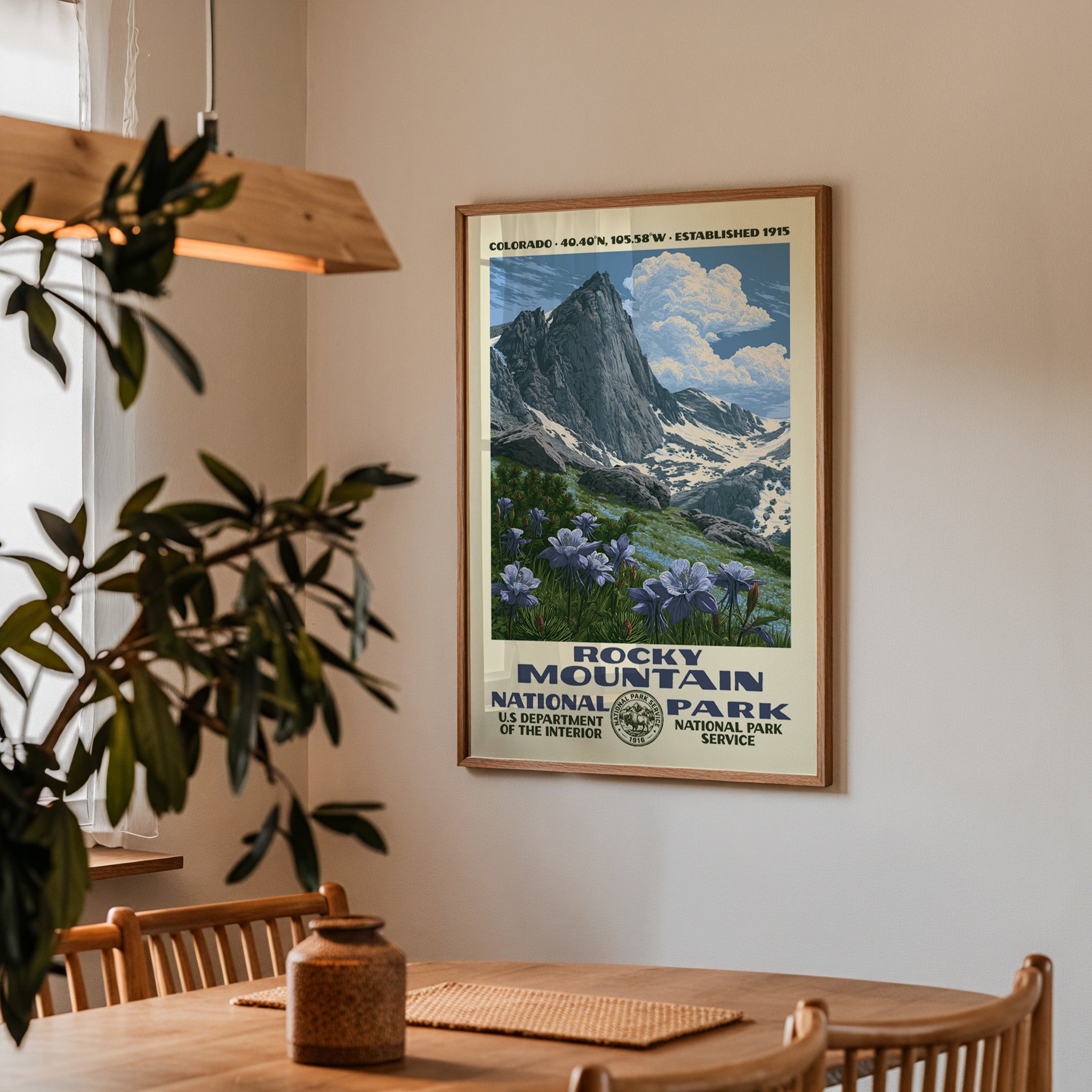 Rocky Mountain National Park Vintage WPA Art