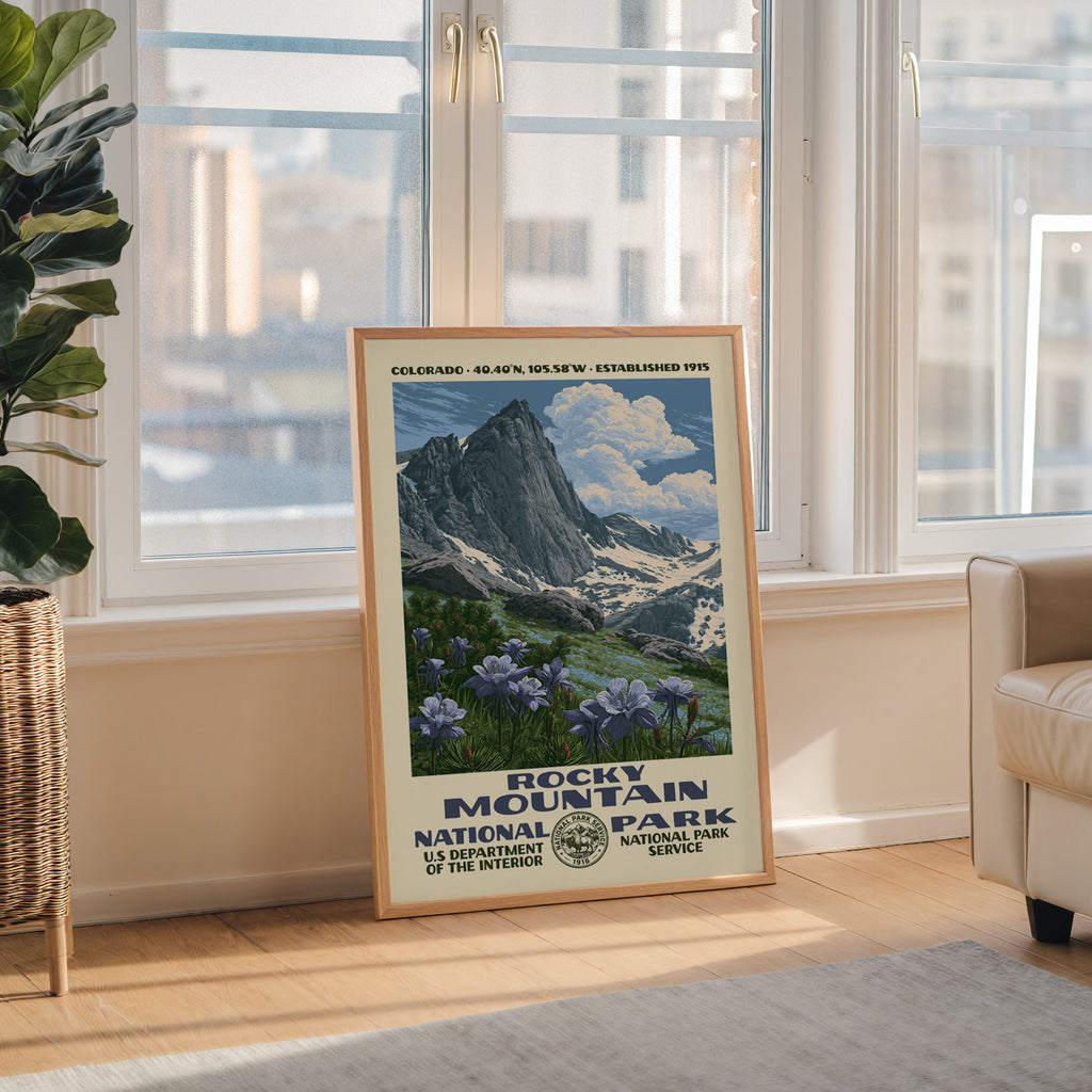 Rocky Mountain National Park Vintage WPA Art