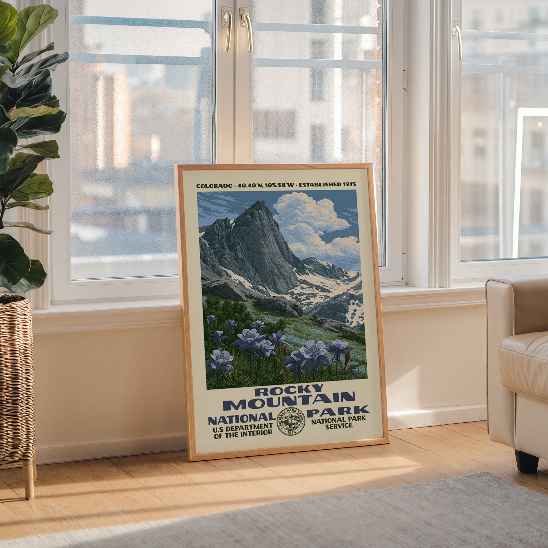 Rocky Mountain National Park Vintage WPA Art