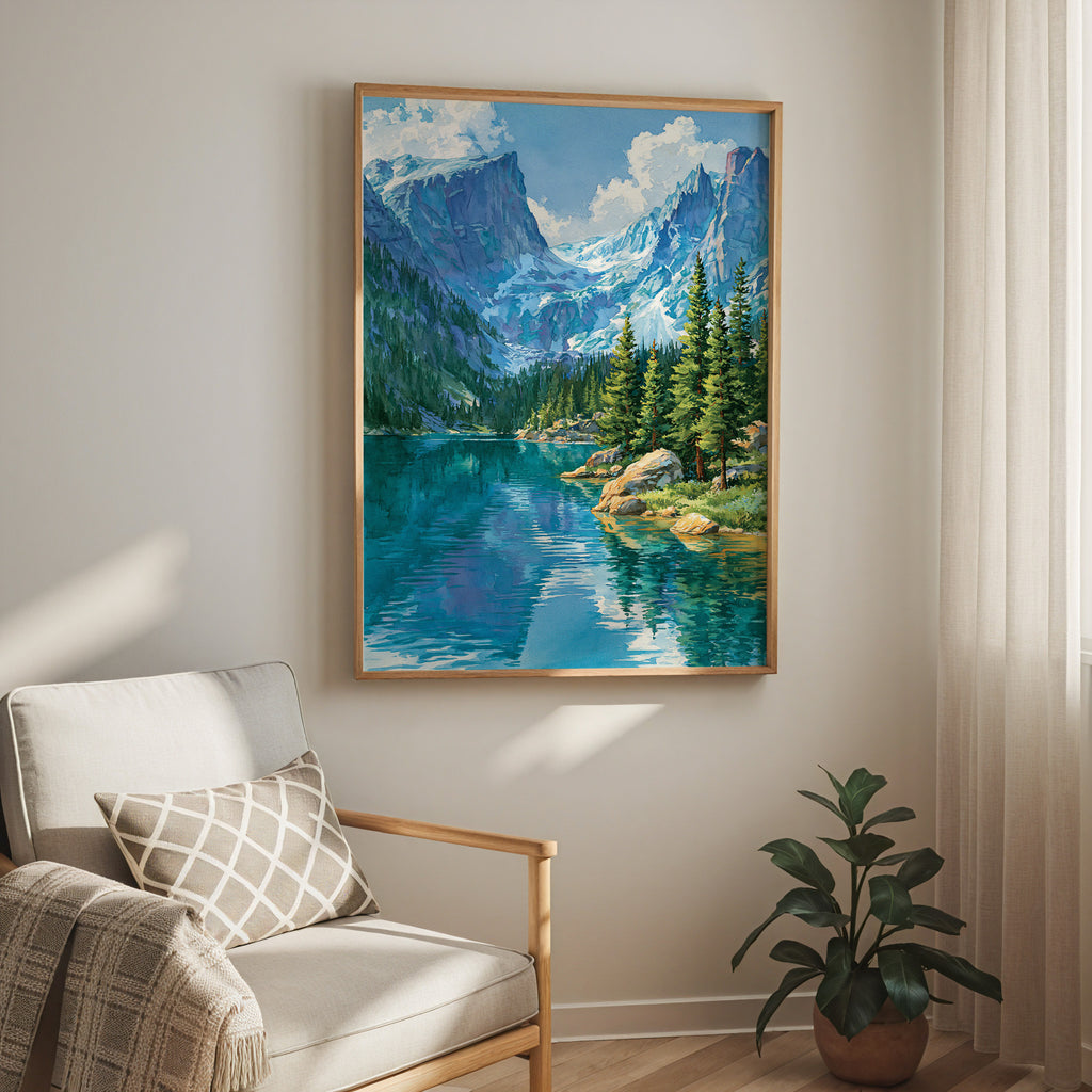 Rocky Mountain National Park Watercolor Art