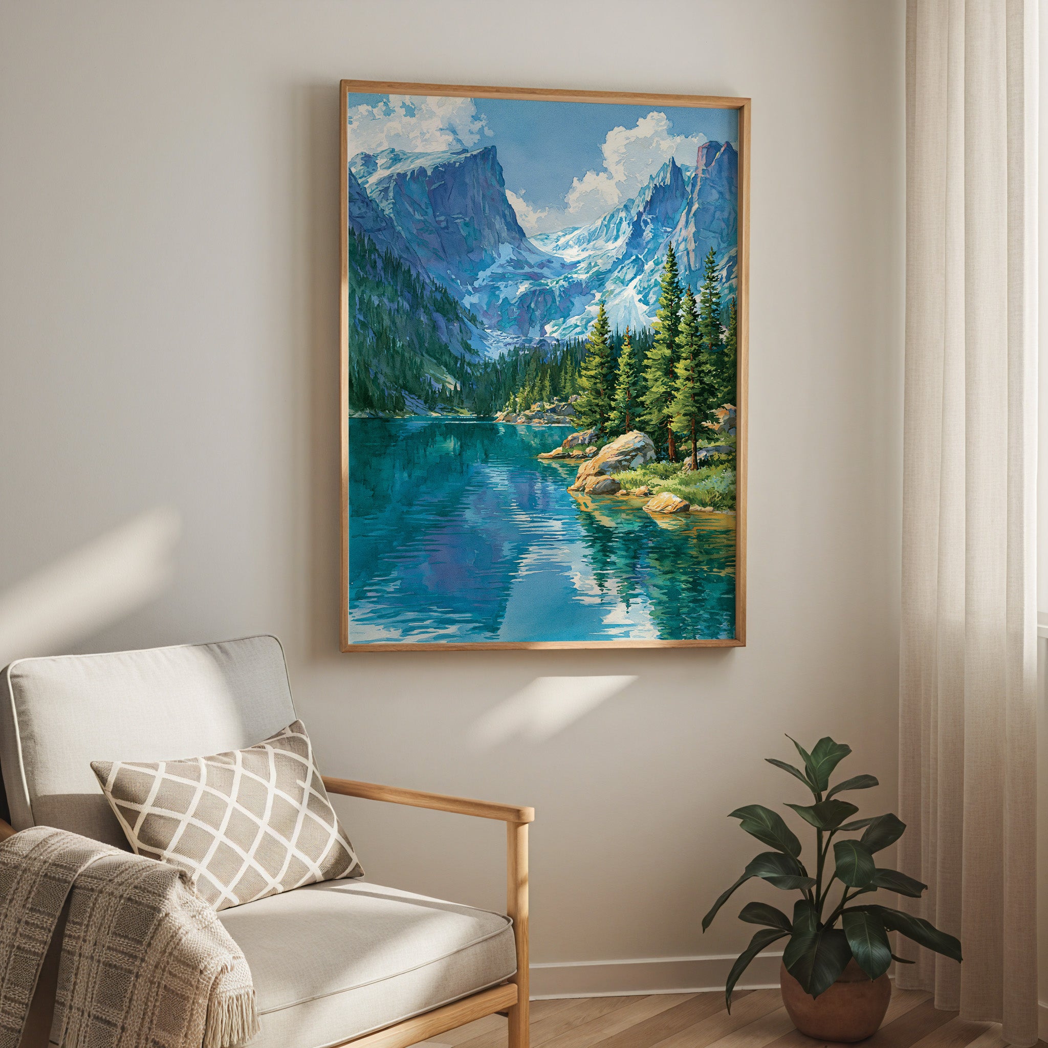 Rocky Mountain National Park Watercolor Art