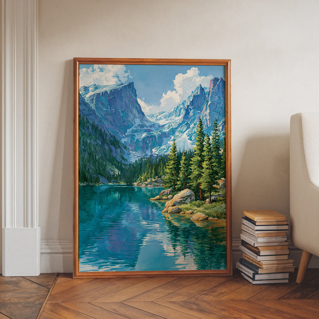 Rocky Mountain National Park Watercolor Art