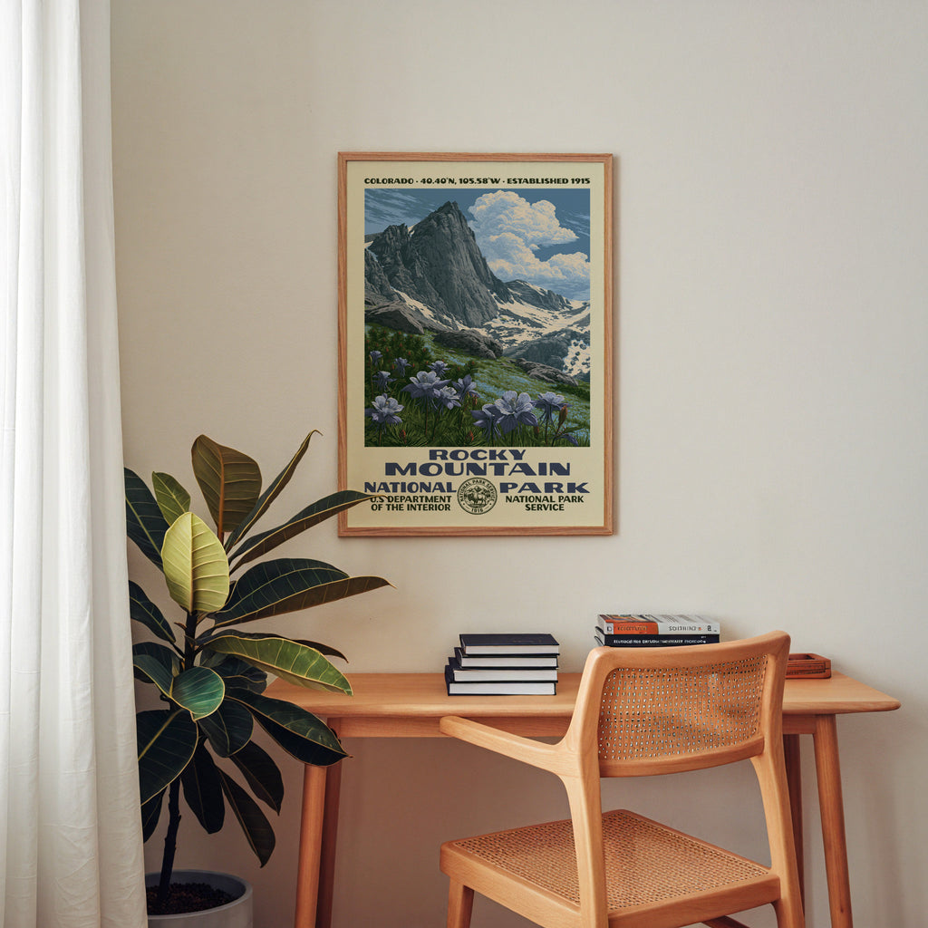 Rocky Mountain National Park Vintage WPA Art