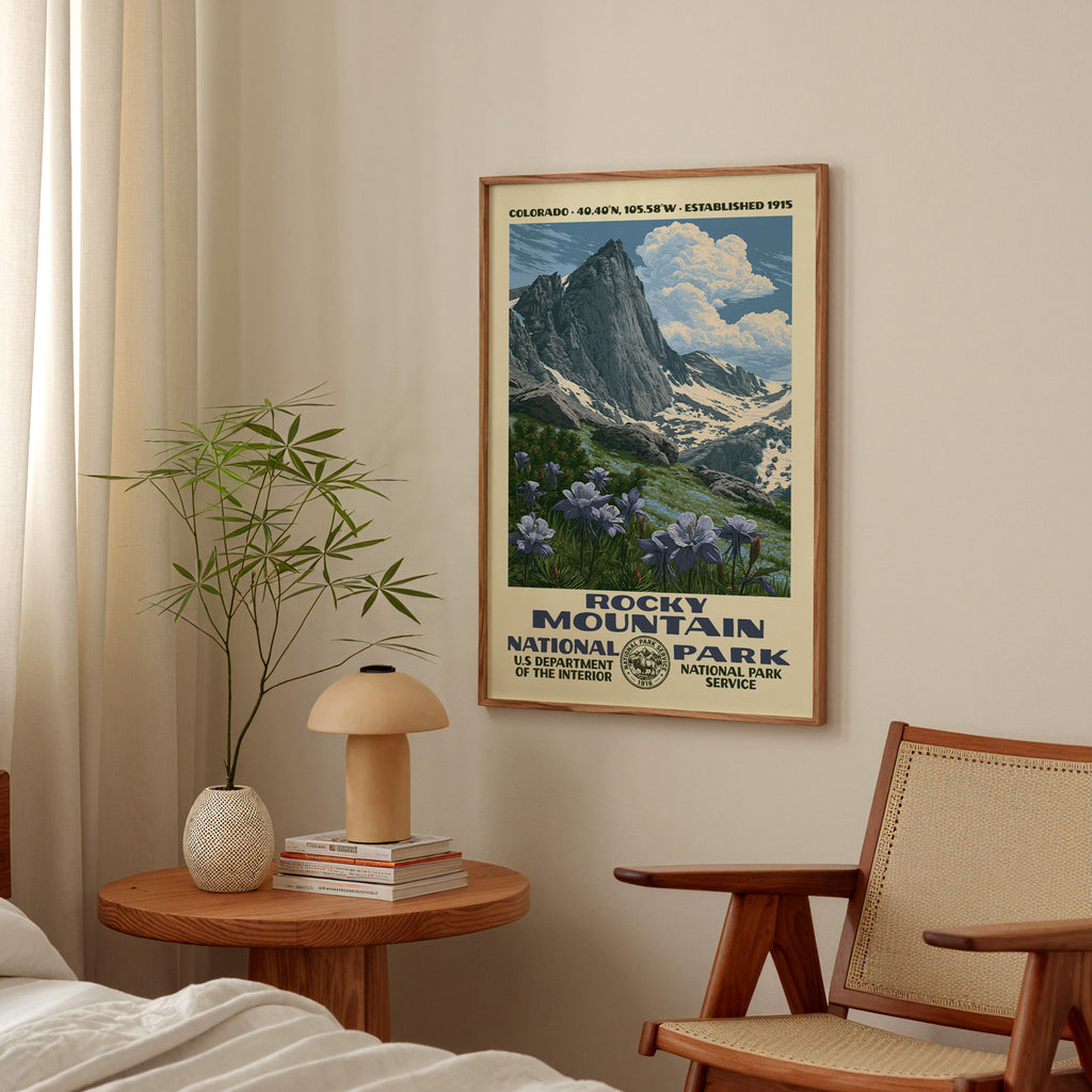 Rocky Mountain National Park Vintage WPA Art