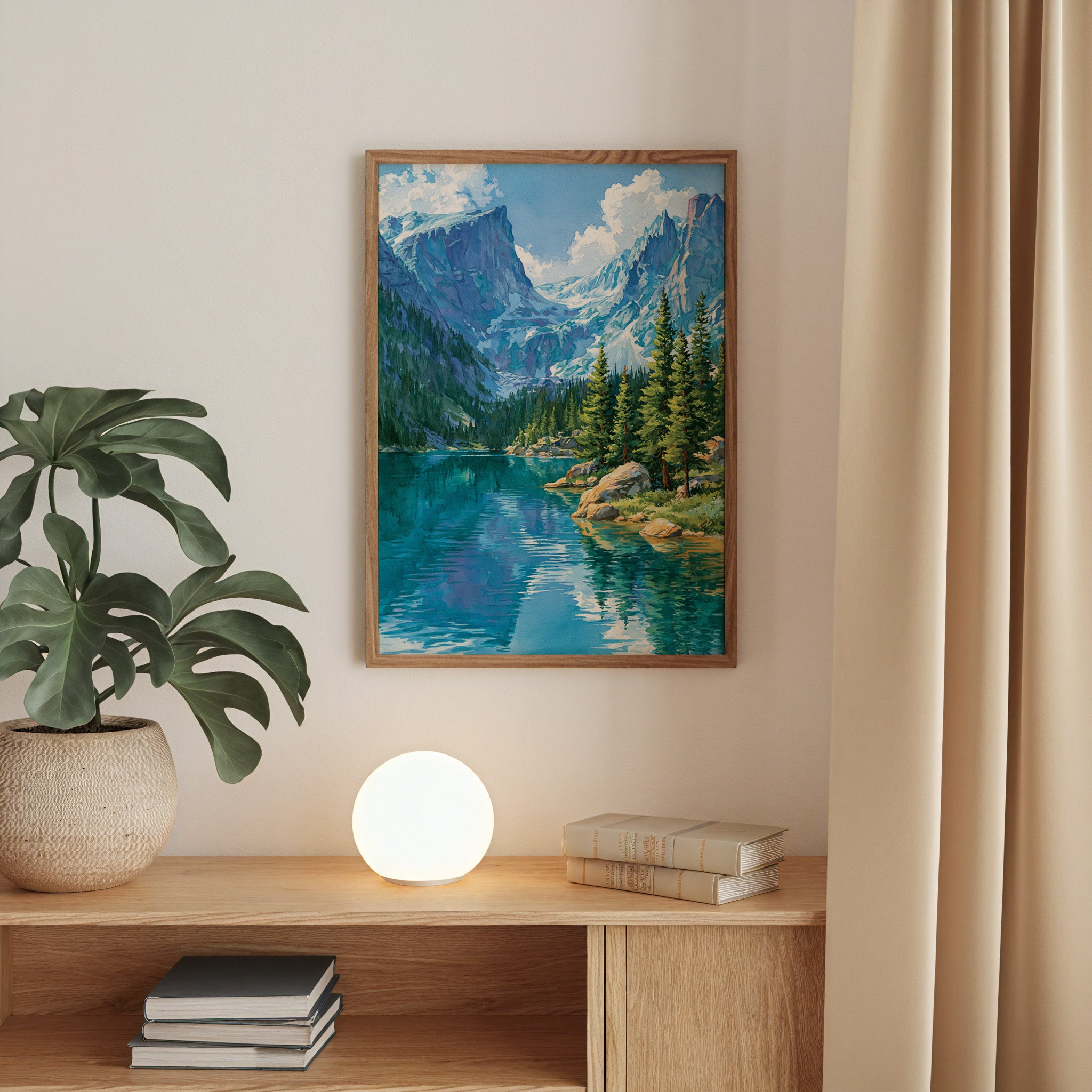 Rocky Mountain National Park Watercolor Art