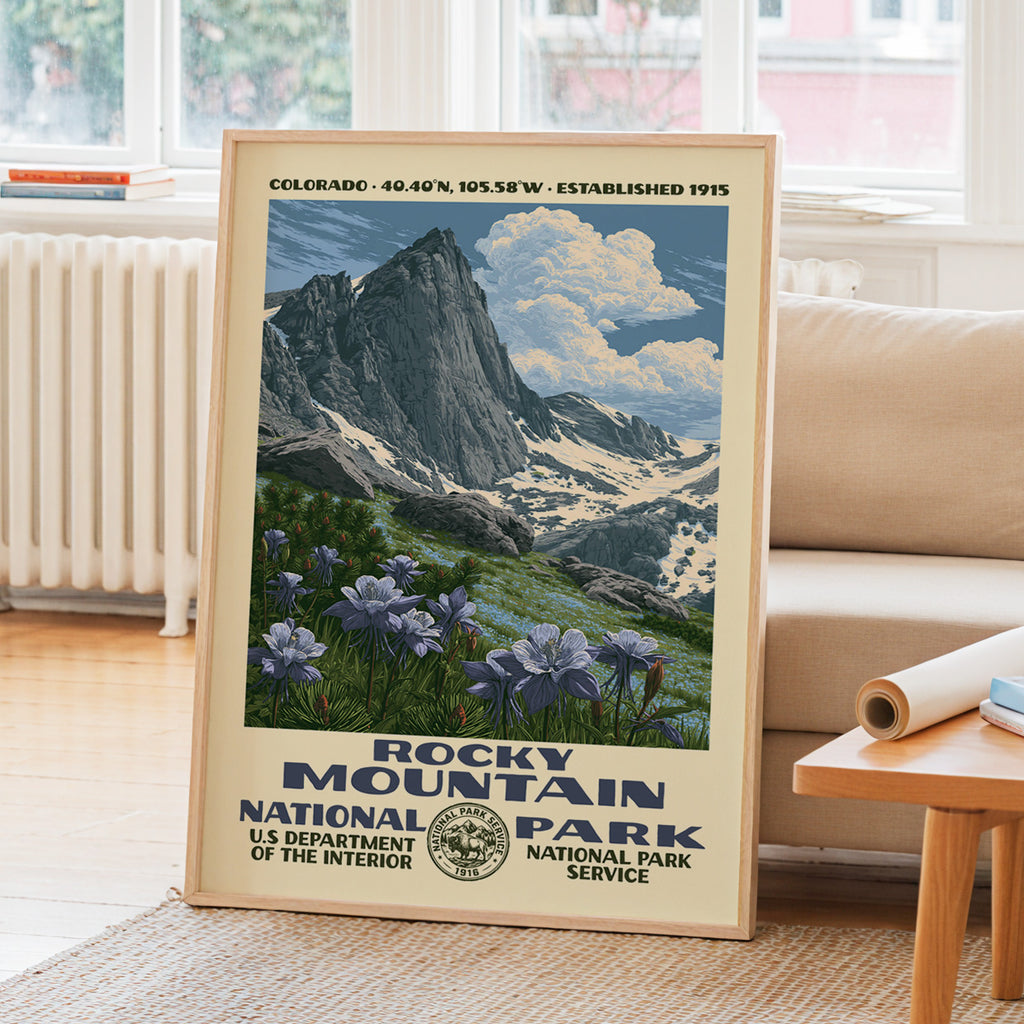 Rocky Mountain National Park Vintage WPA Art