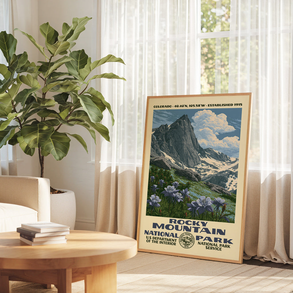 Rocky Mountain National Park Vintage WPA Art