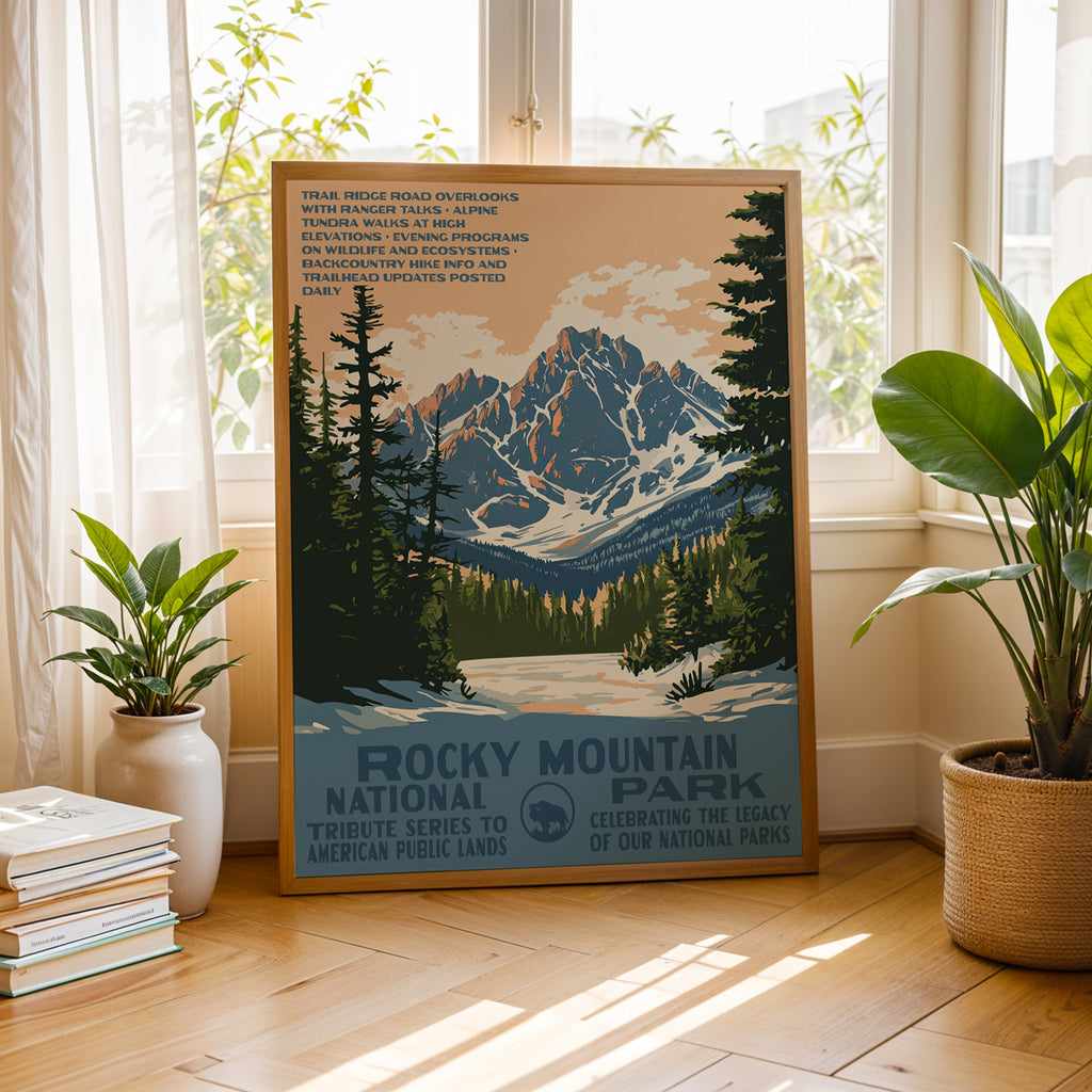 Rocky Mountain National Park Vintage WPA Art