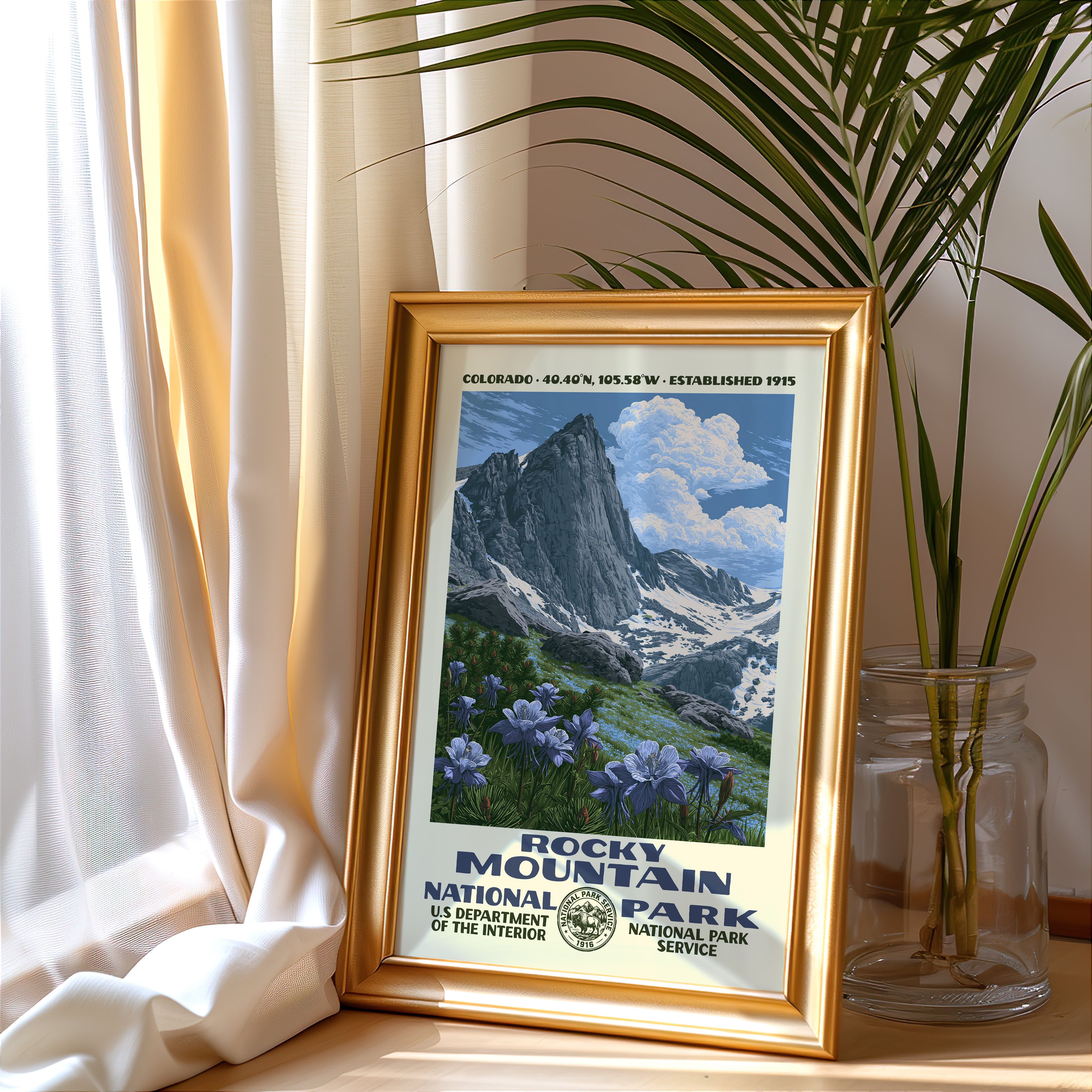 Rocky Mountain National Park Vintage WPA Art