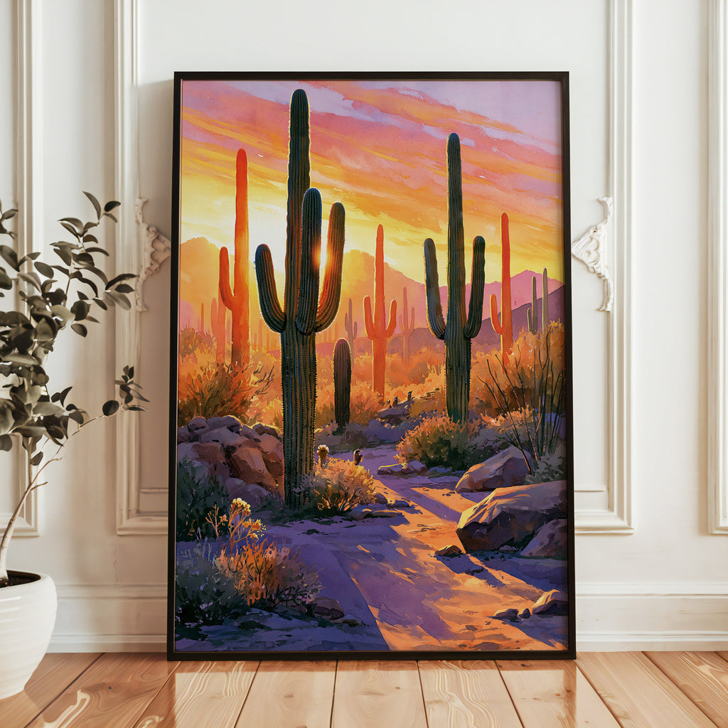 Saguaro National Park Watercolor Art