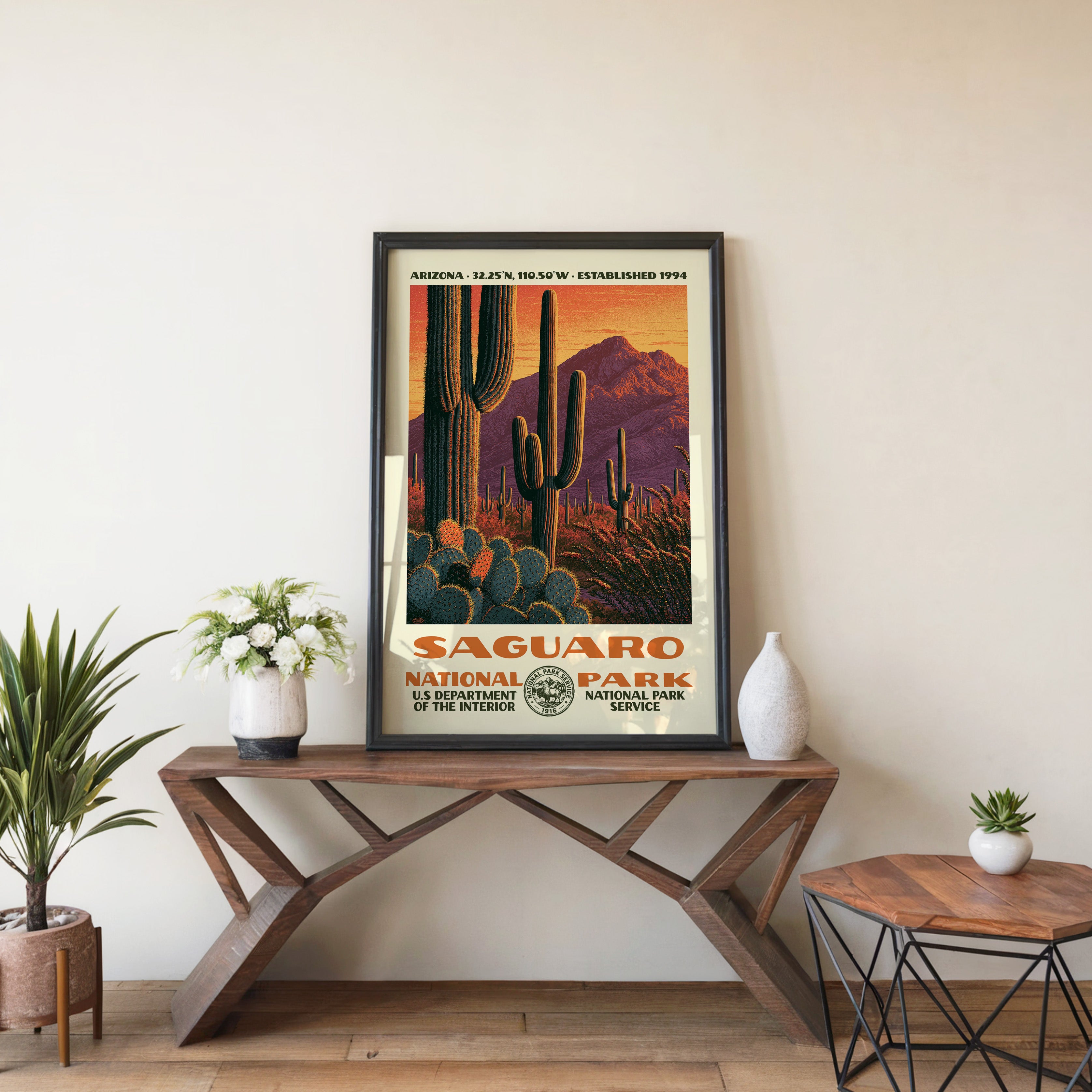 Saguaro National Park Vintage WPA Art