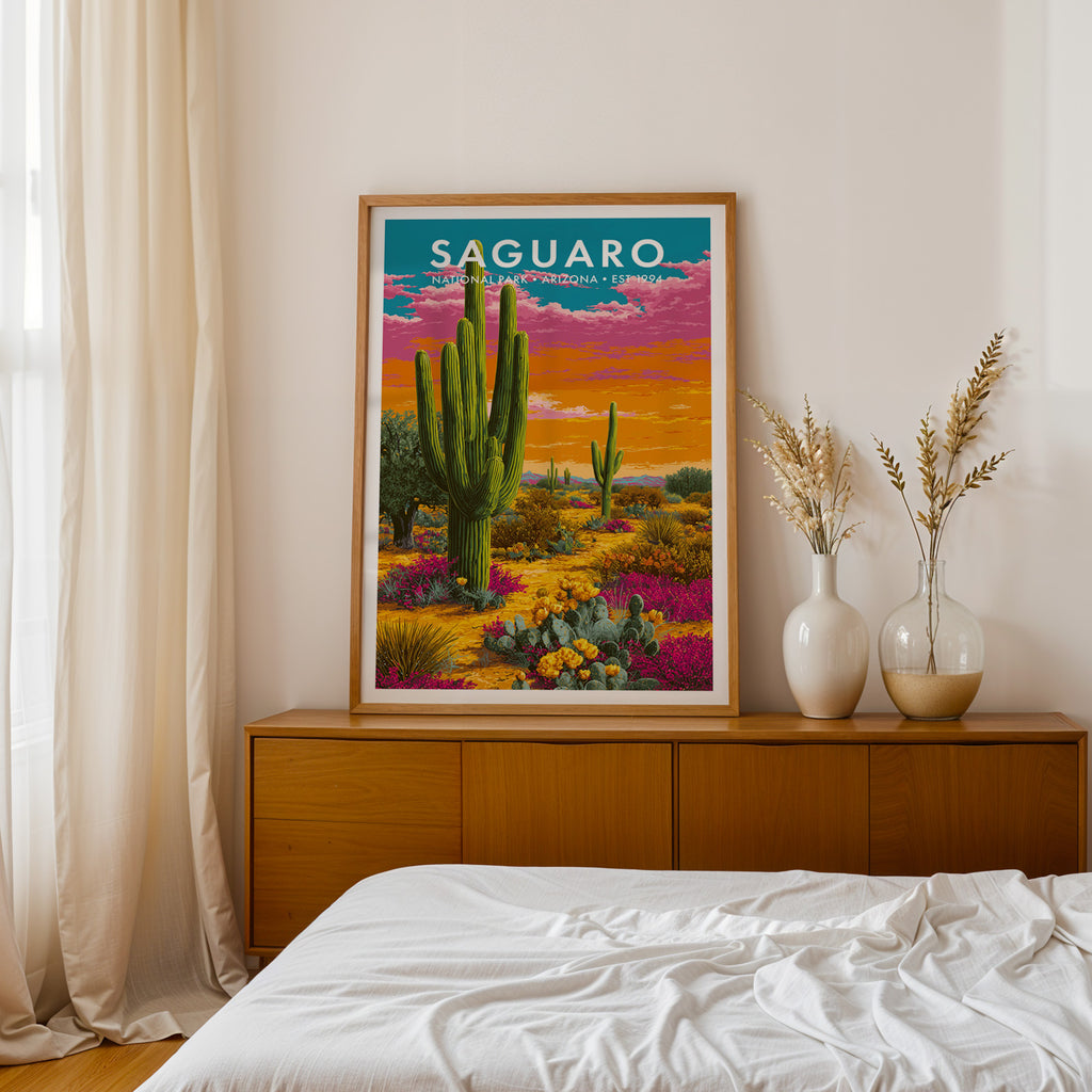 Retro Saguaro National Park Print