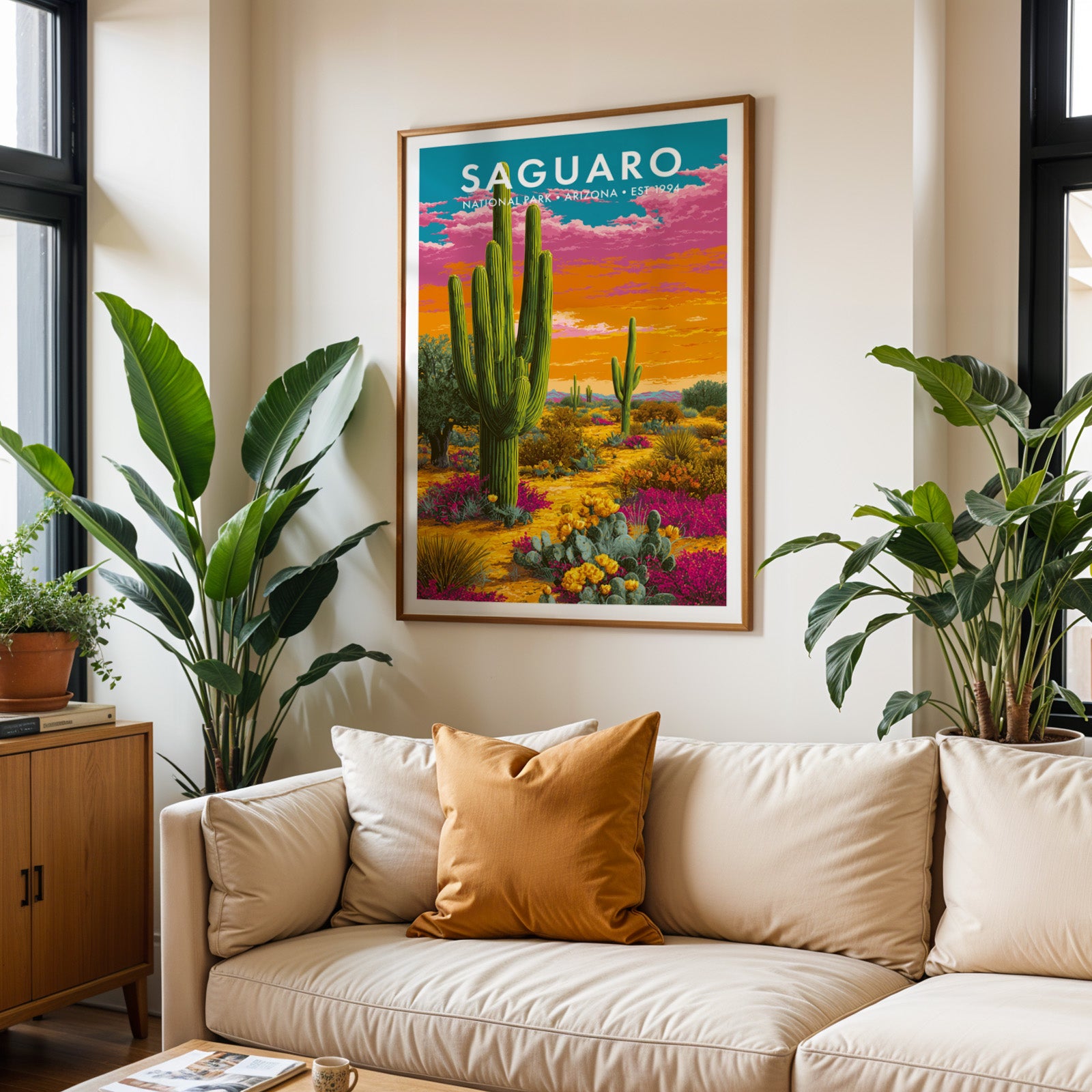 Retro Saguaro National Park Print