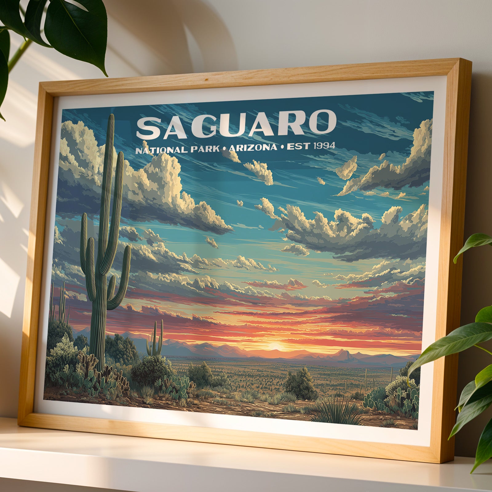Saguaro National Park Horizontal Vintage Art
