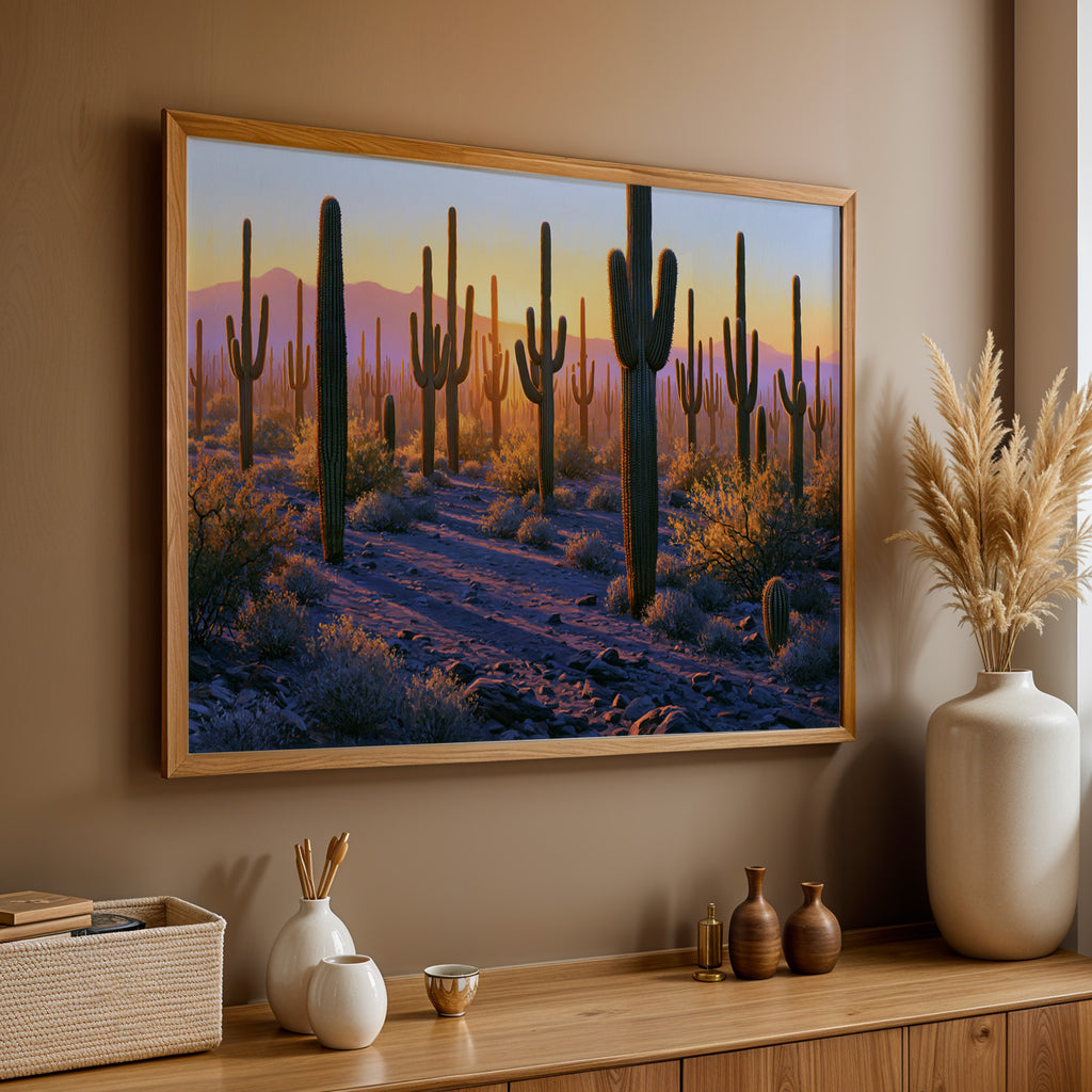 Saguaro National Park Classical Oil Painting