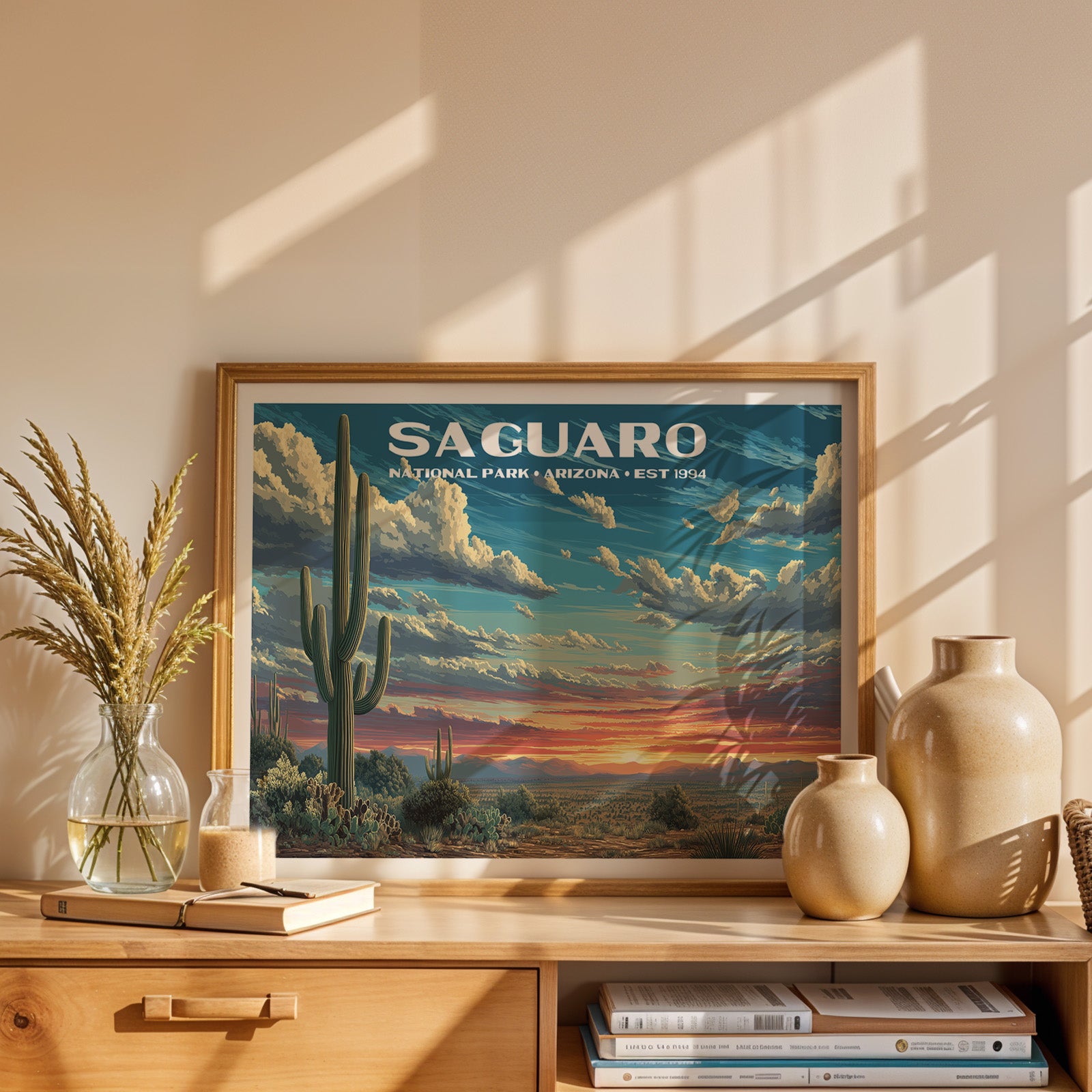 Saguaro National Park Horizontal Vintage Art
