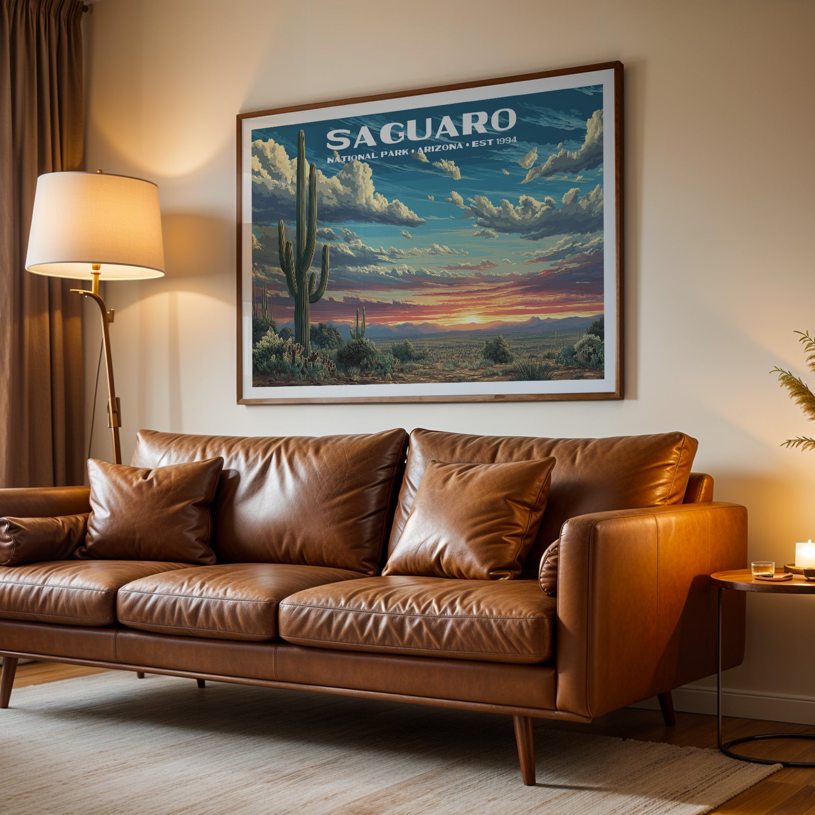 Saguaro National Park Horizontal Vintage Art