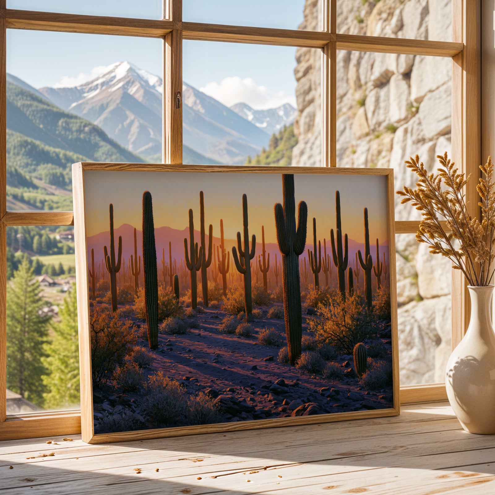 Saguaro National Park Classical Oil Painting