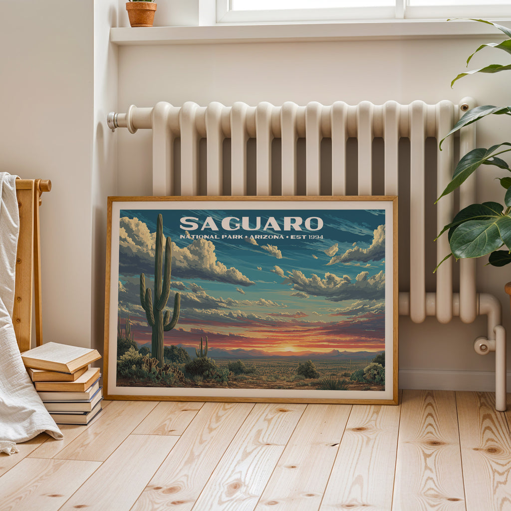 Saguaro National Park Horizontal Vintage Art