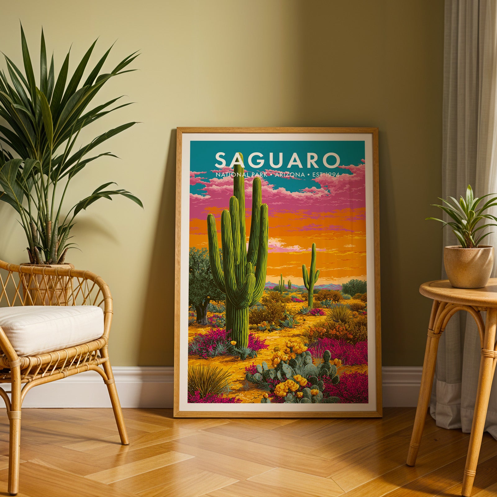 Retro Saguaro National Park Print