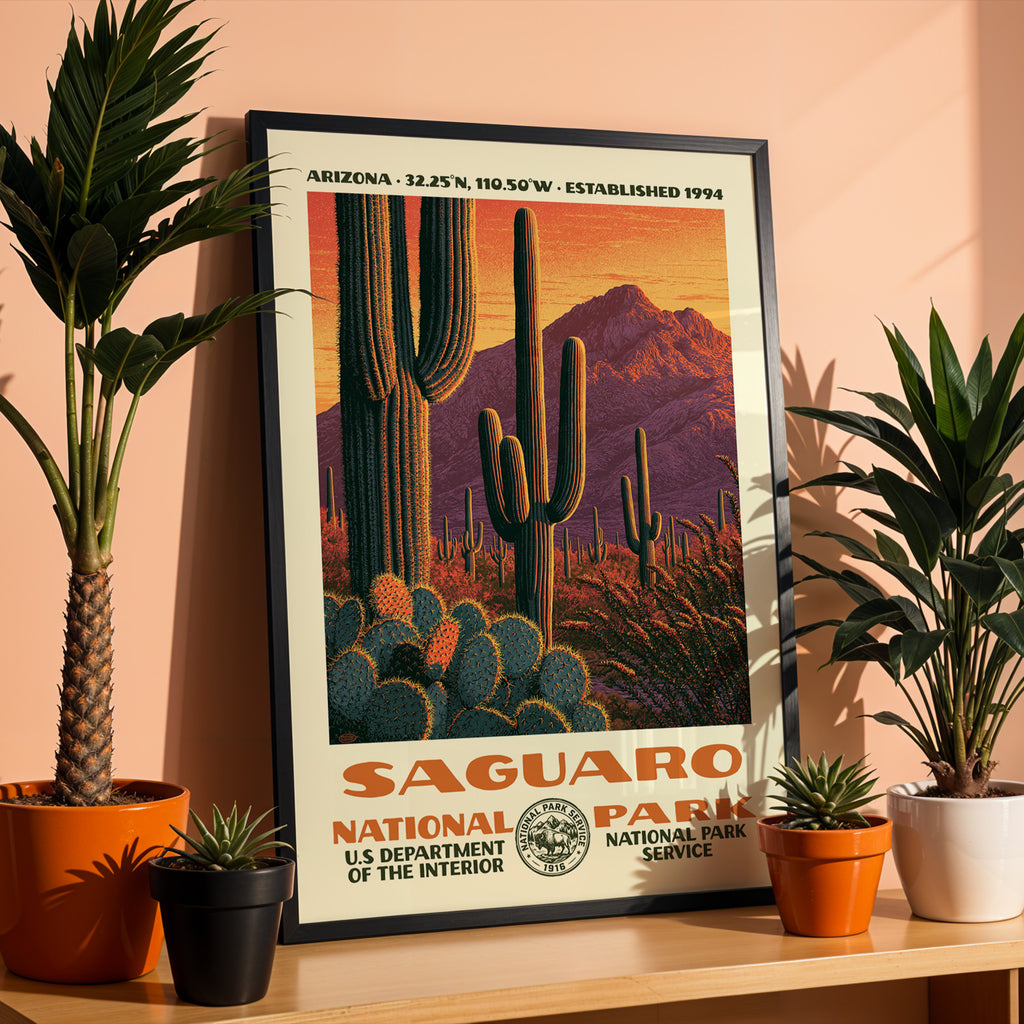 Saguaro National Park Vintage WPA Art