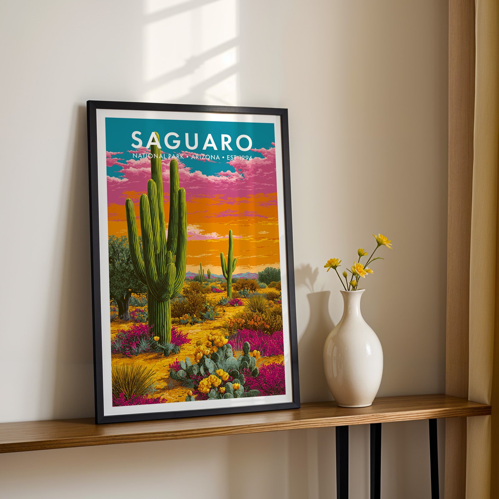Retro Saguaro National Park Print