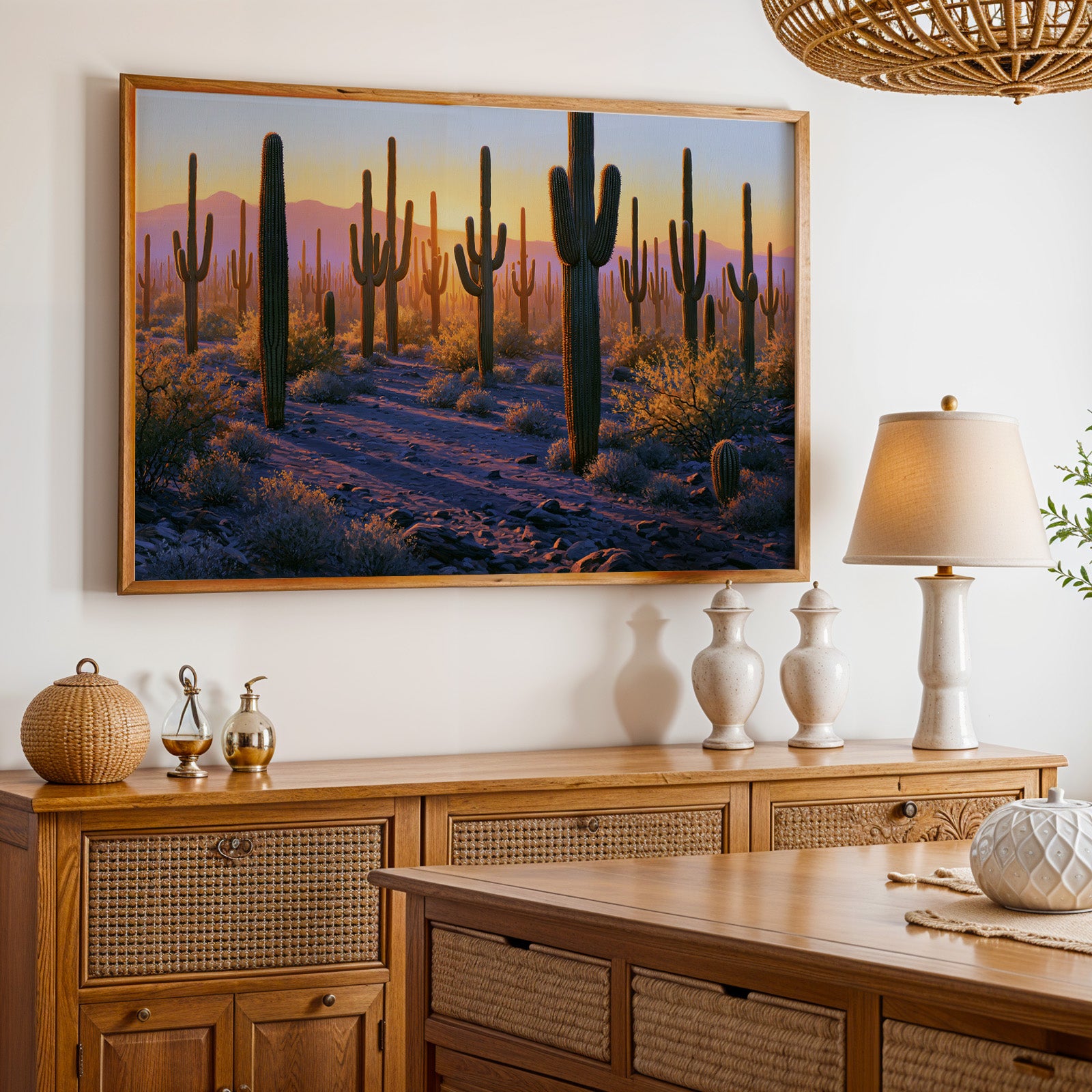 Saguaro National Park Classical Oil Painting