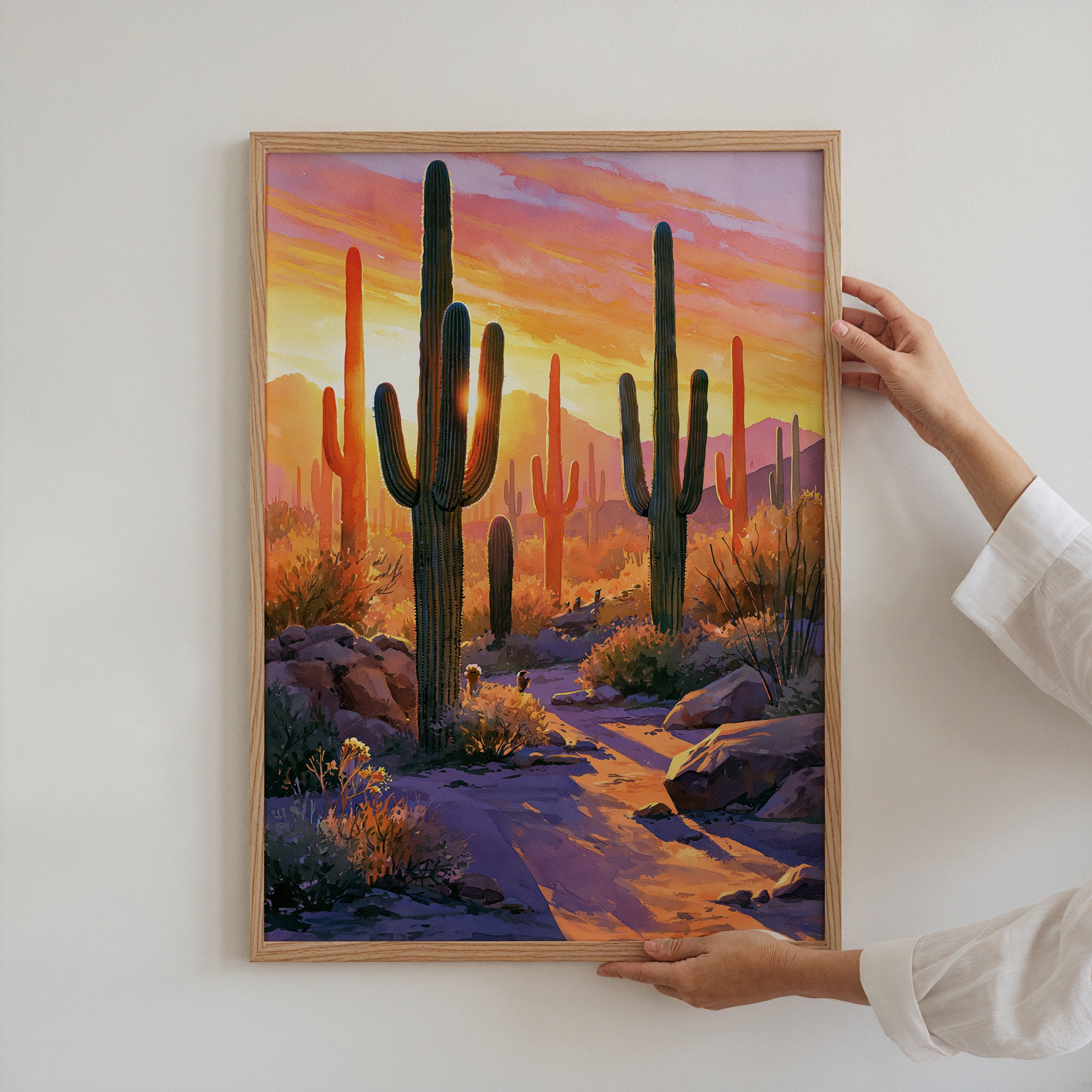 Saguaro National Park Watercolor Art