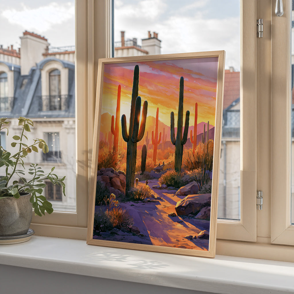 Saguaro National Park Watercolor Art