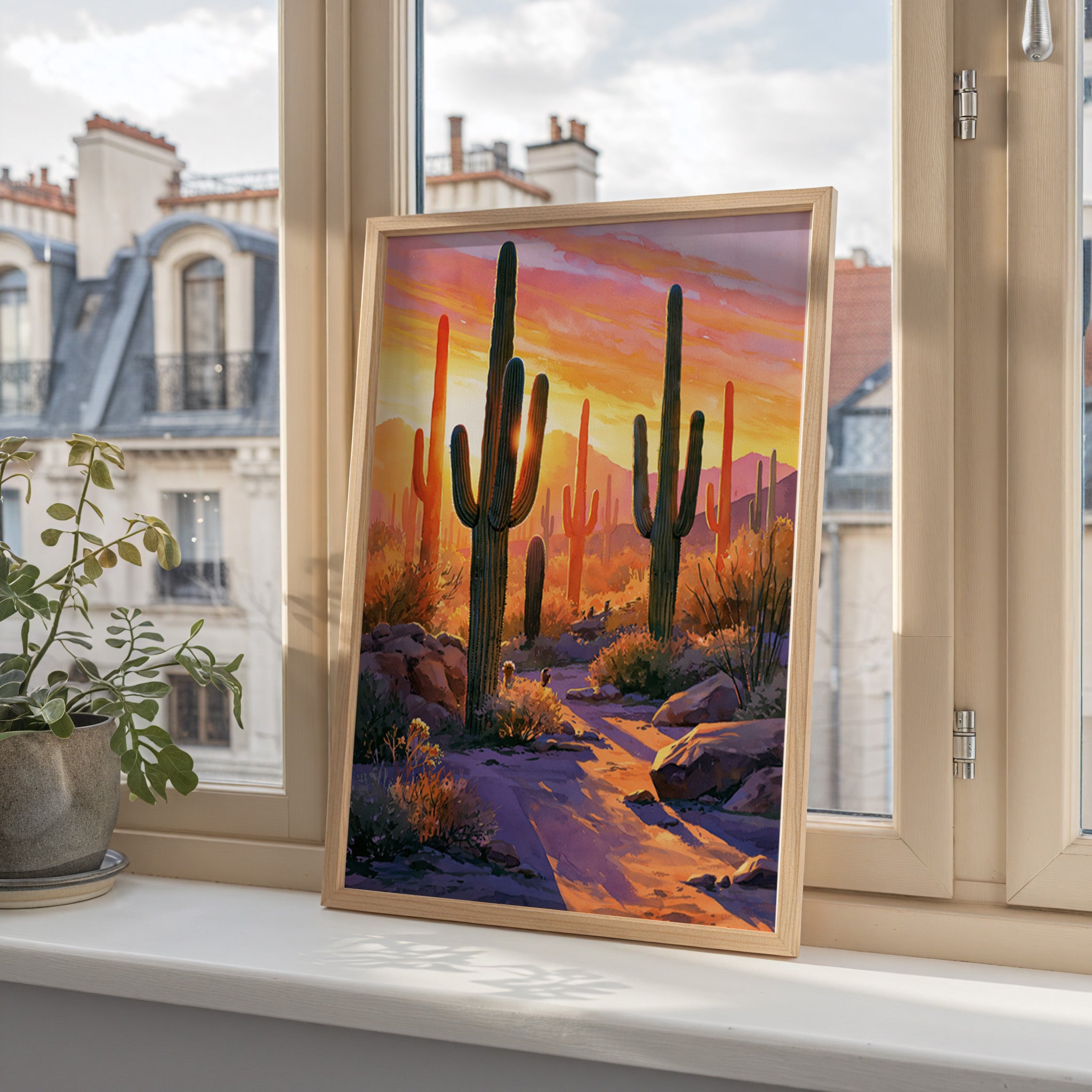 Saguaro National Park Watercolor Art