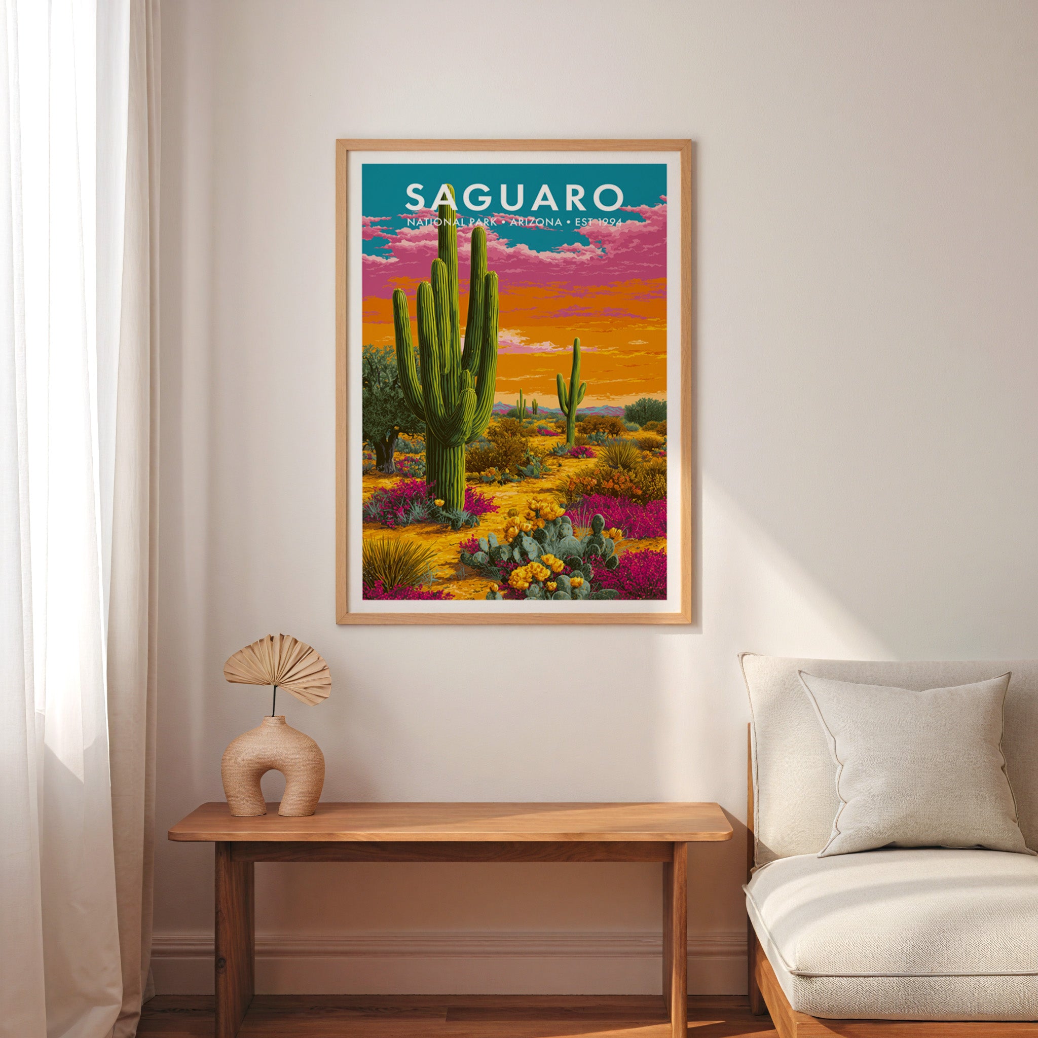 Retro Saguaro National Park Print