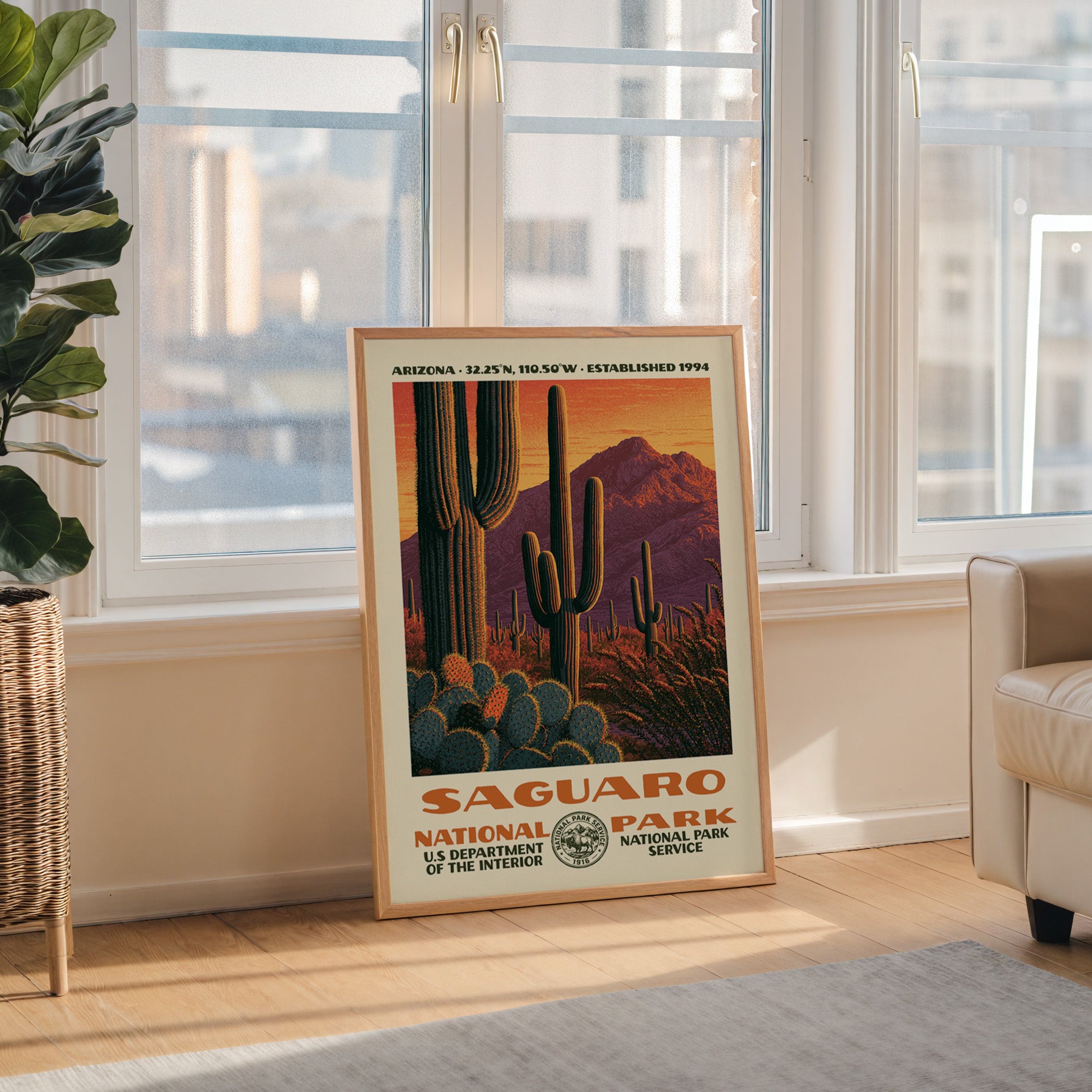 Saguaro National Park Vintage WPA Art