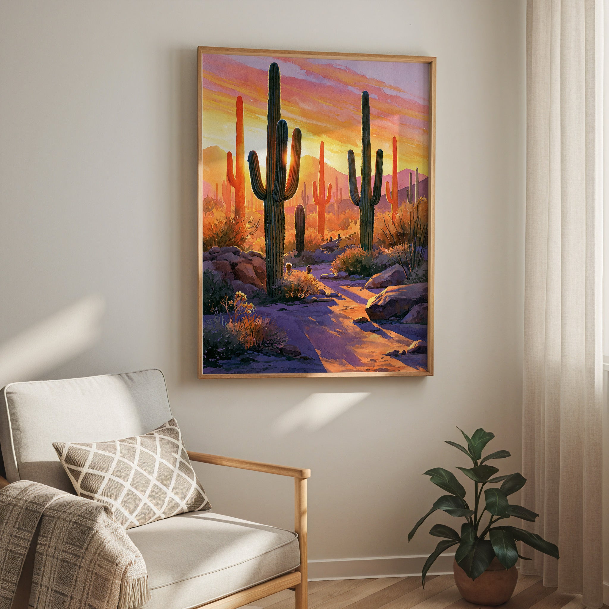Saguaro National Park Watercolor Art