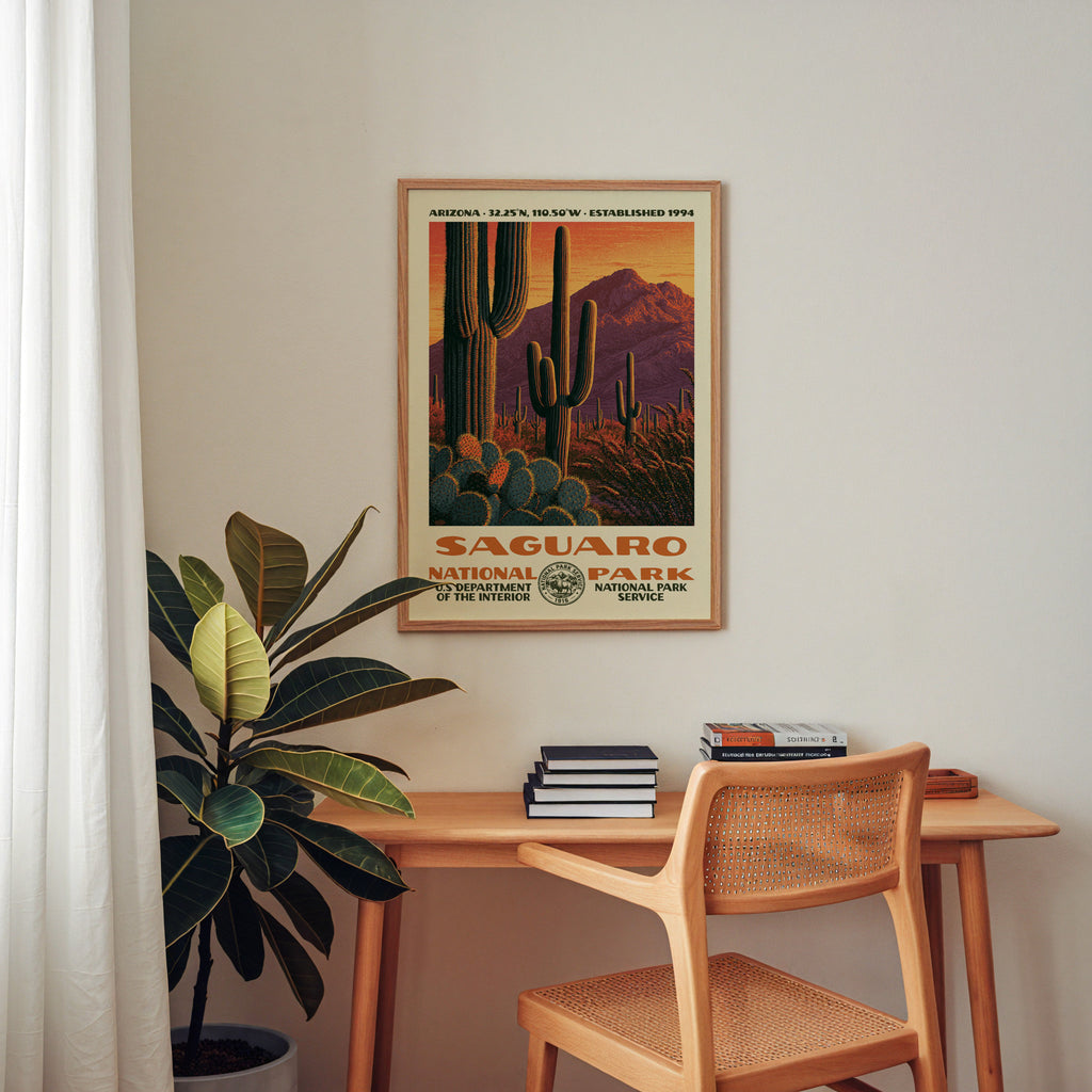 Saguaro National Park Vintage WPA Art